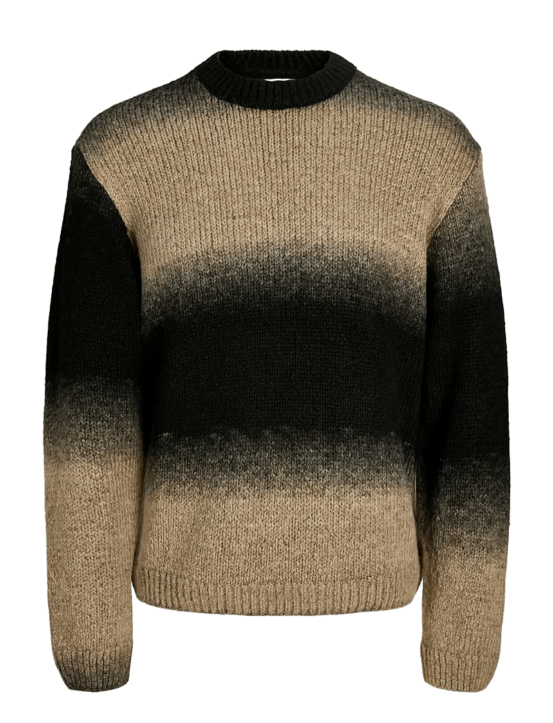 Jack & Jones - JCOFADE SPACE DYE CREW NECK STYD AW25 - rundhals - crockery - 1