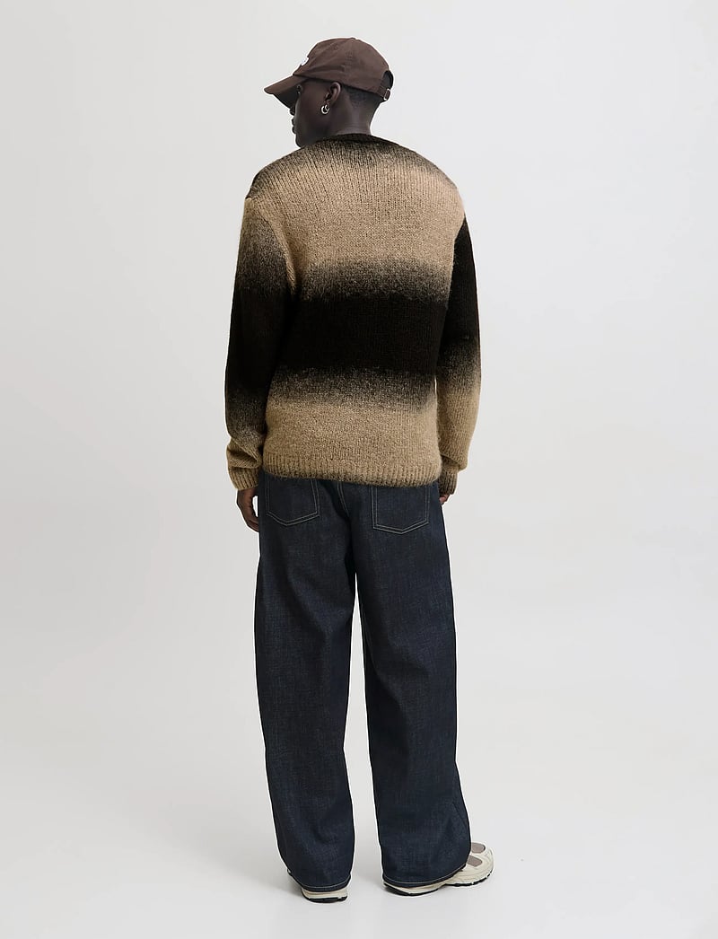 Jack & Jones - JCOFADE SPACE DYE CREW NECK STYD AW25 - rundhals - crockery - 2