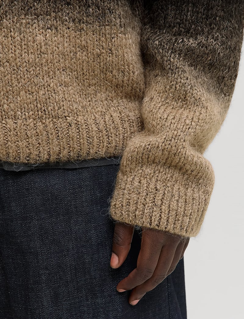 Jack & Jones - JCOFADE SPACE DYE CREW NECK STYD AW25 - rundhals - crockery - 3