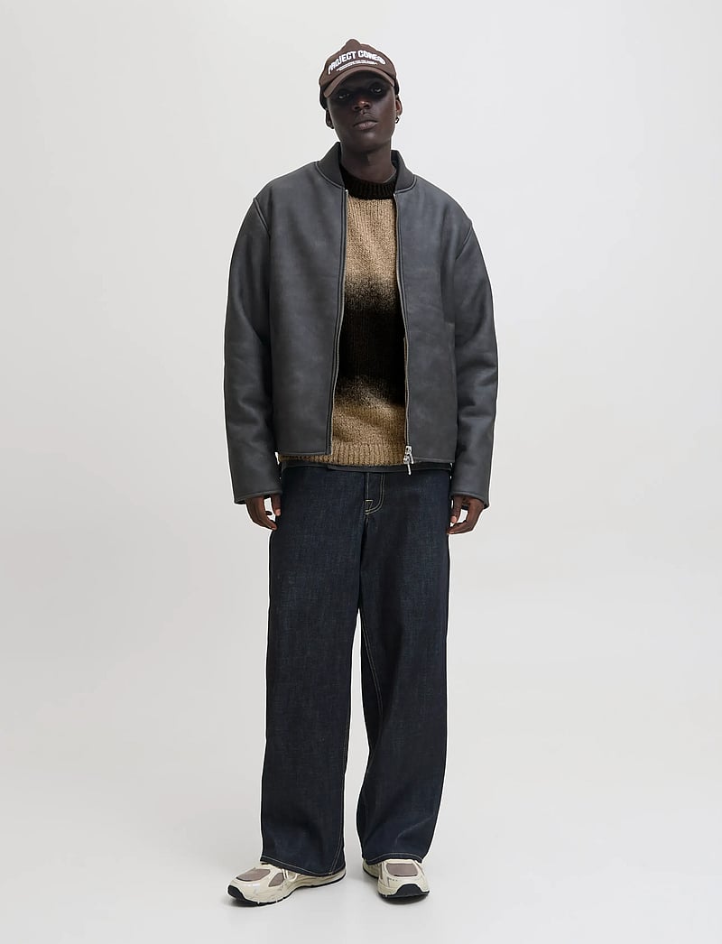 Jack & Jones - JCOFADE SPACE DYE CREW NECK STYD AW25 - rundhals - crockery - 5