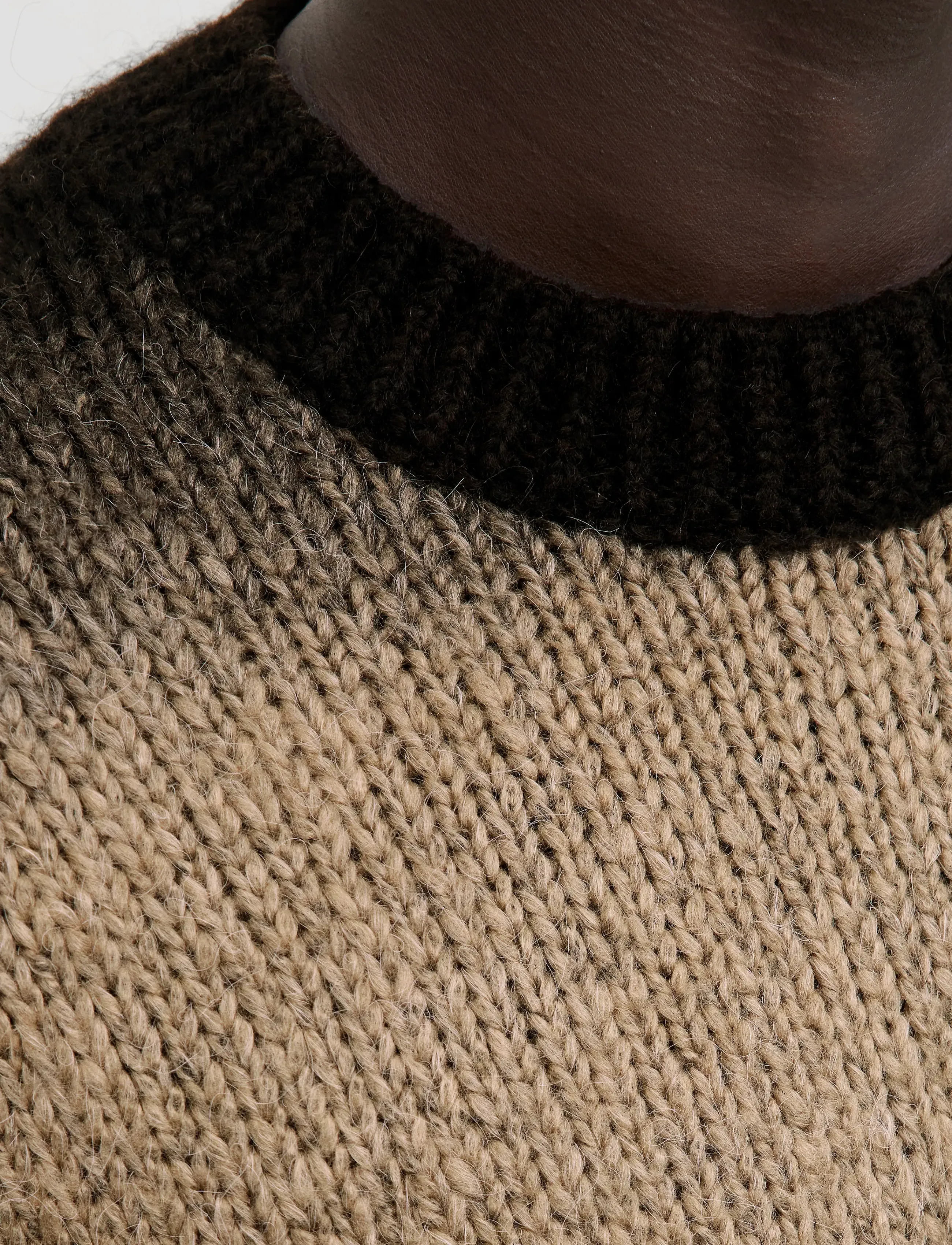 Jack & Jones JCOFADE SPACE DYE CREW NECK STYD AW25 - Tänavastiil - CROCKERY / beige