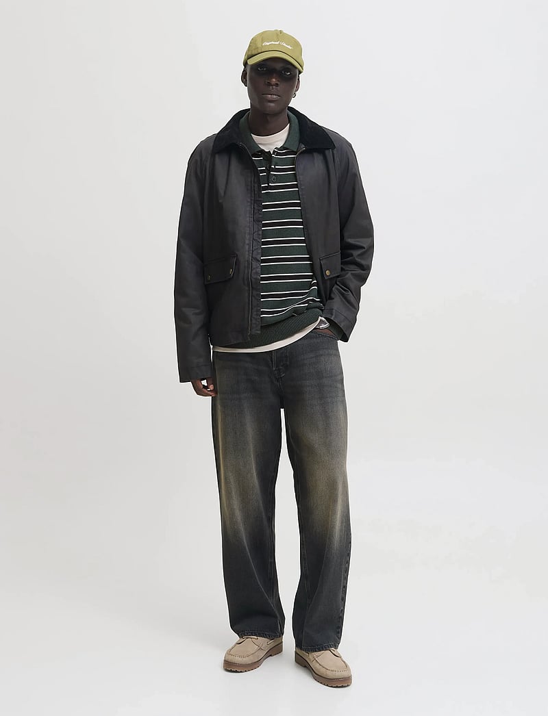 Jack & Jones - JORARGOS KNIT STRIPE POLO STYD AW25 - polostrik - forest river - 3