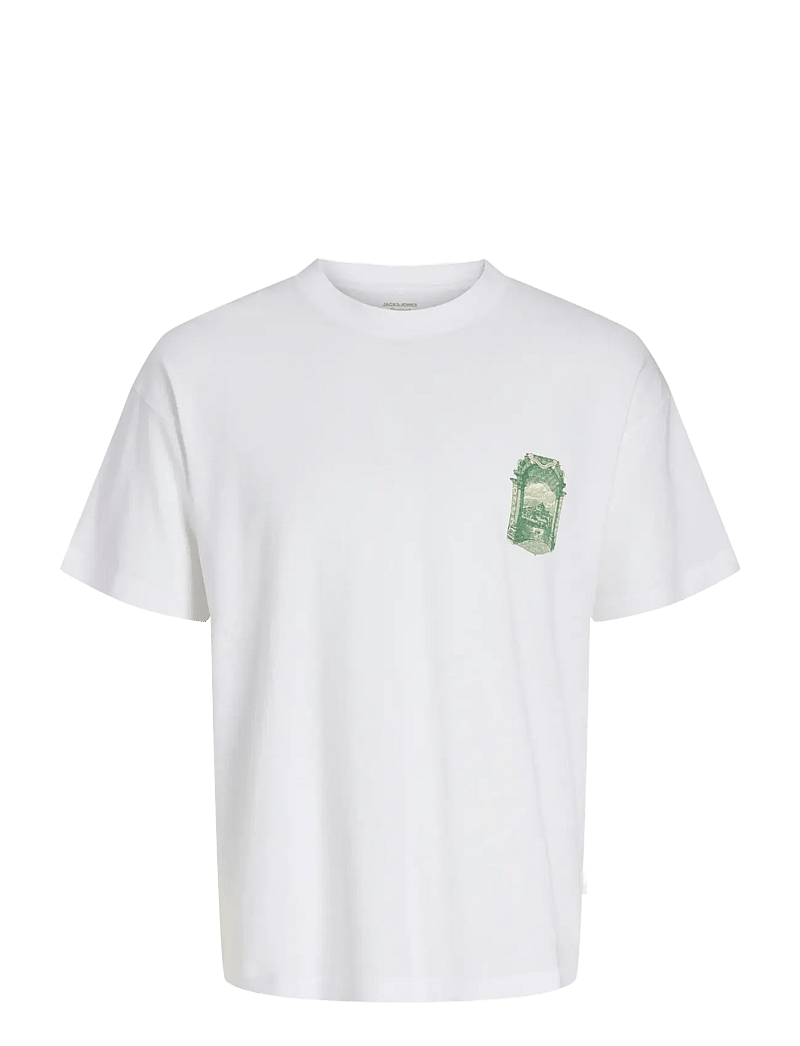 Jack & Jones - JORARGOS BACK PRINT TEE SS CN STYD AW25 - kortärmade t-shirts - bright white - 1