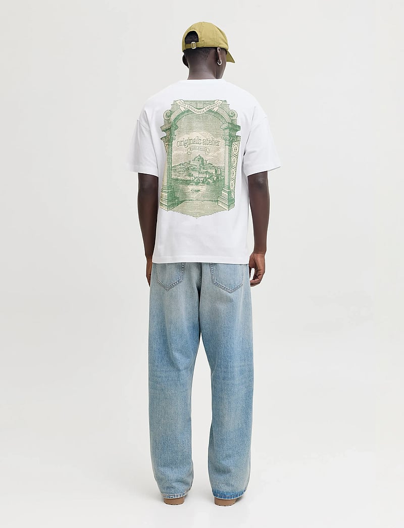 Jack & Jones - JORARGOS BACK PRINT TEE SS CN STYD AW25 - kortärmade t-shirts - bright white - 3