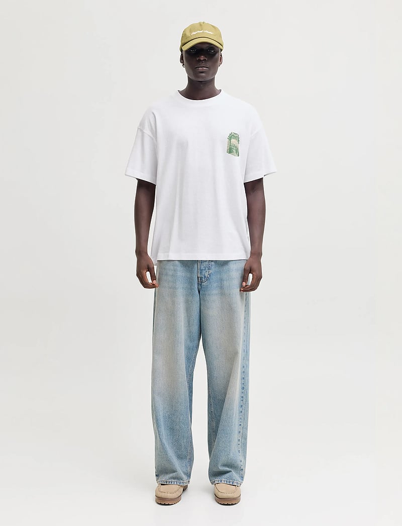 Jack & Jones - JORARGOS BACK PRINT TEE SS CN STYD AW25 - kortärmade t-shirts - bright white - 4