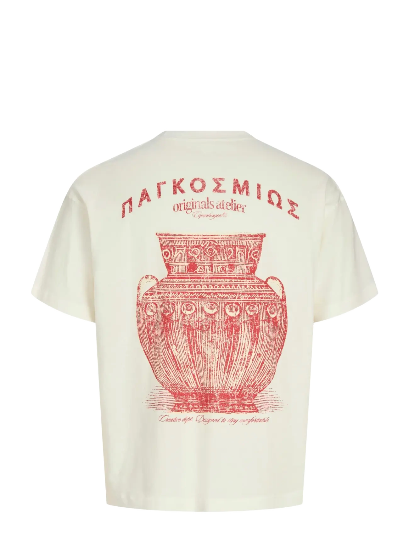 Jack & Jones - JORARGOS BACK PRINT TEE SS CN STYD AW25 - cloud dancer - 2