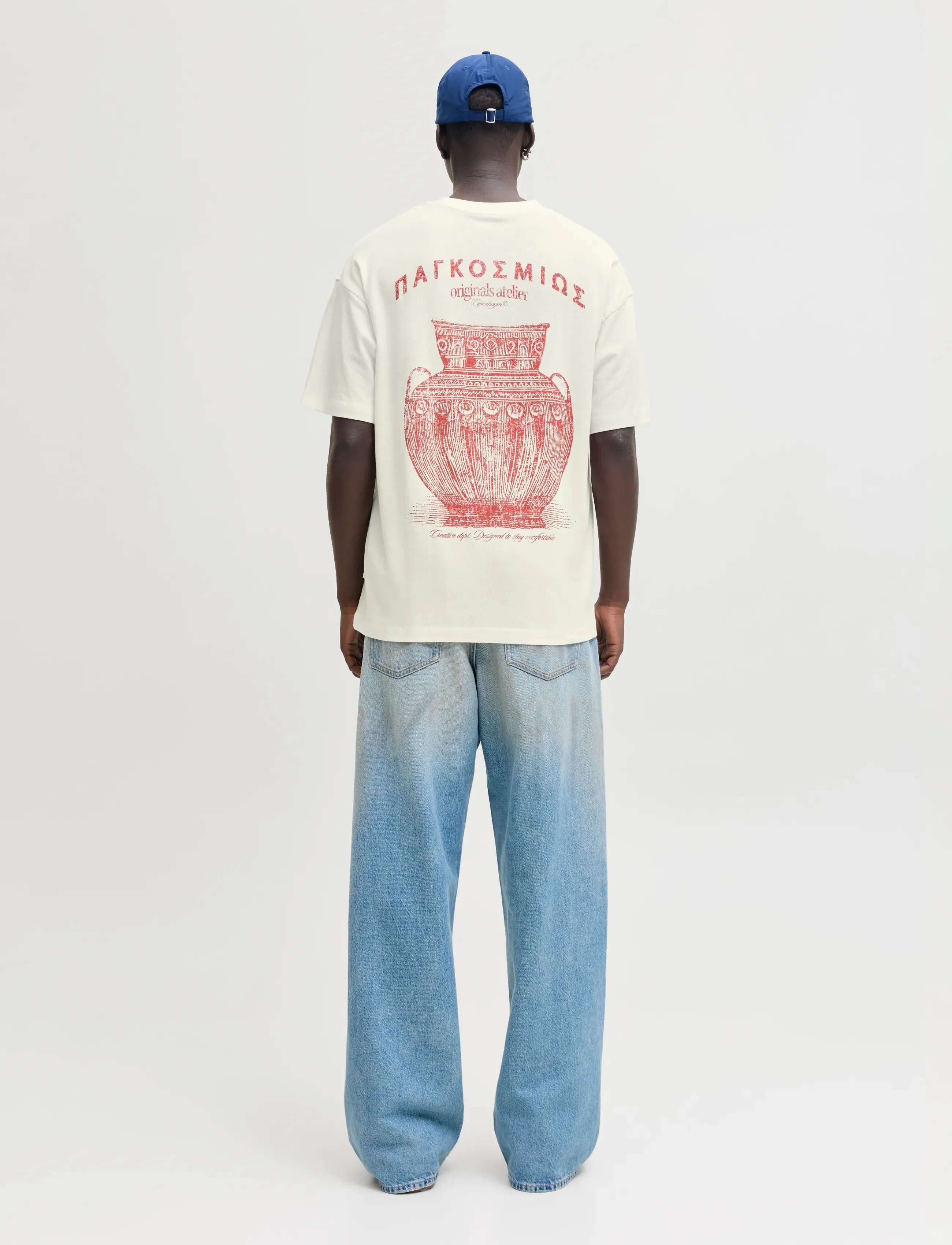 Jack & Jones - JORARGOS BACK PRINT TEE SS CN STYD AW25 - cloud dancer - 3