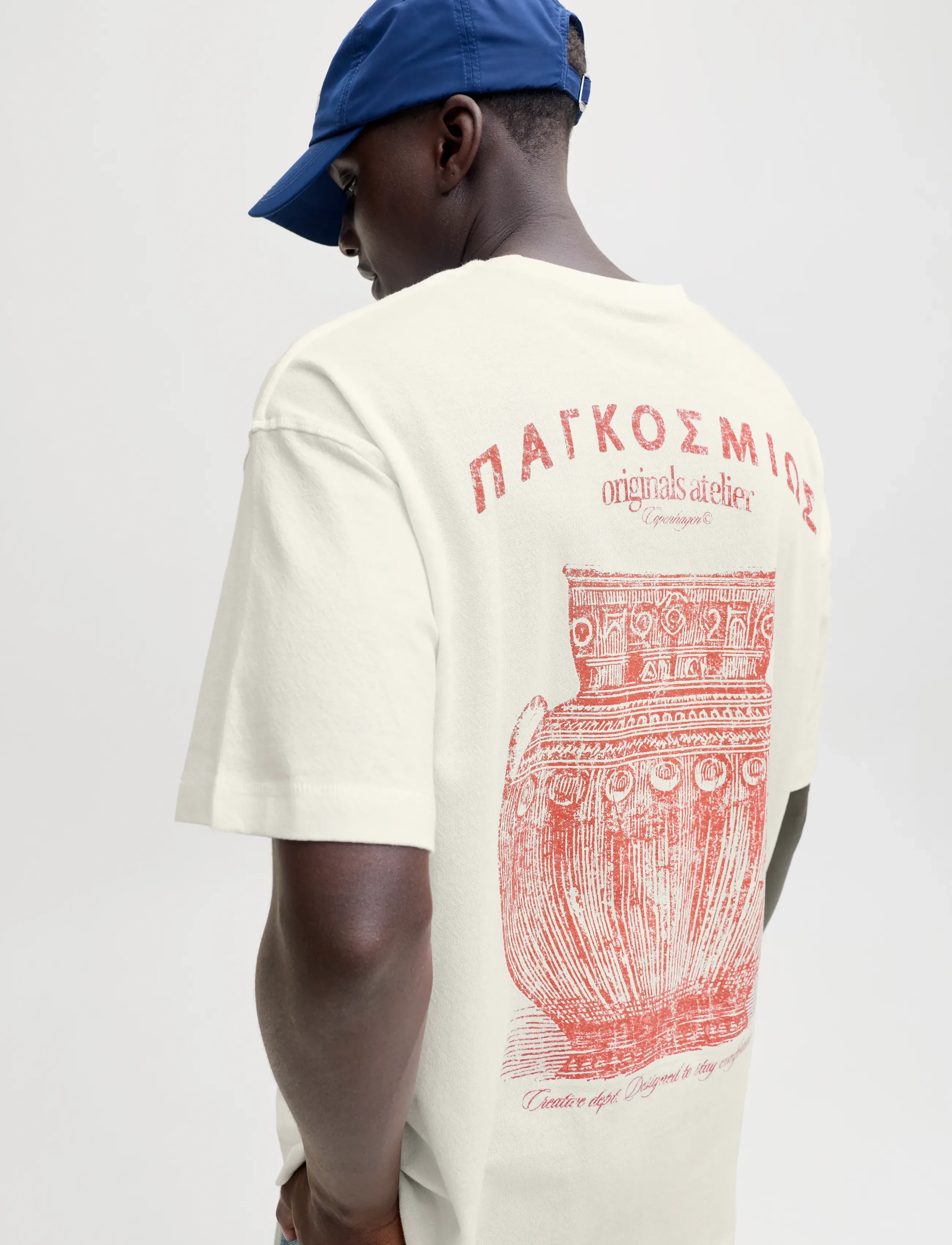 Jack & Jones - JORARGOS BACK PRINT TEE SS CN STYD AW25 - cloud dancer - 4