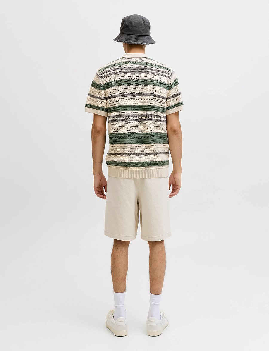 Jack & Jones - JPRBLUHAMILTON BUTTON THROUGH POLO SS - gestrickte polohemden - laurel wreath - 2