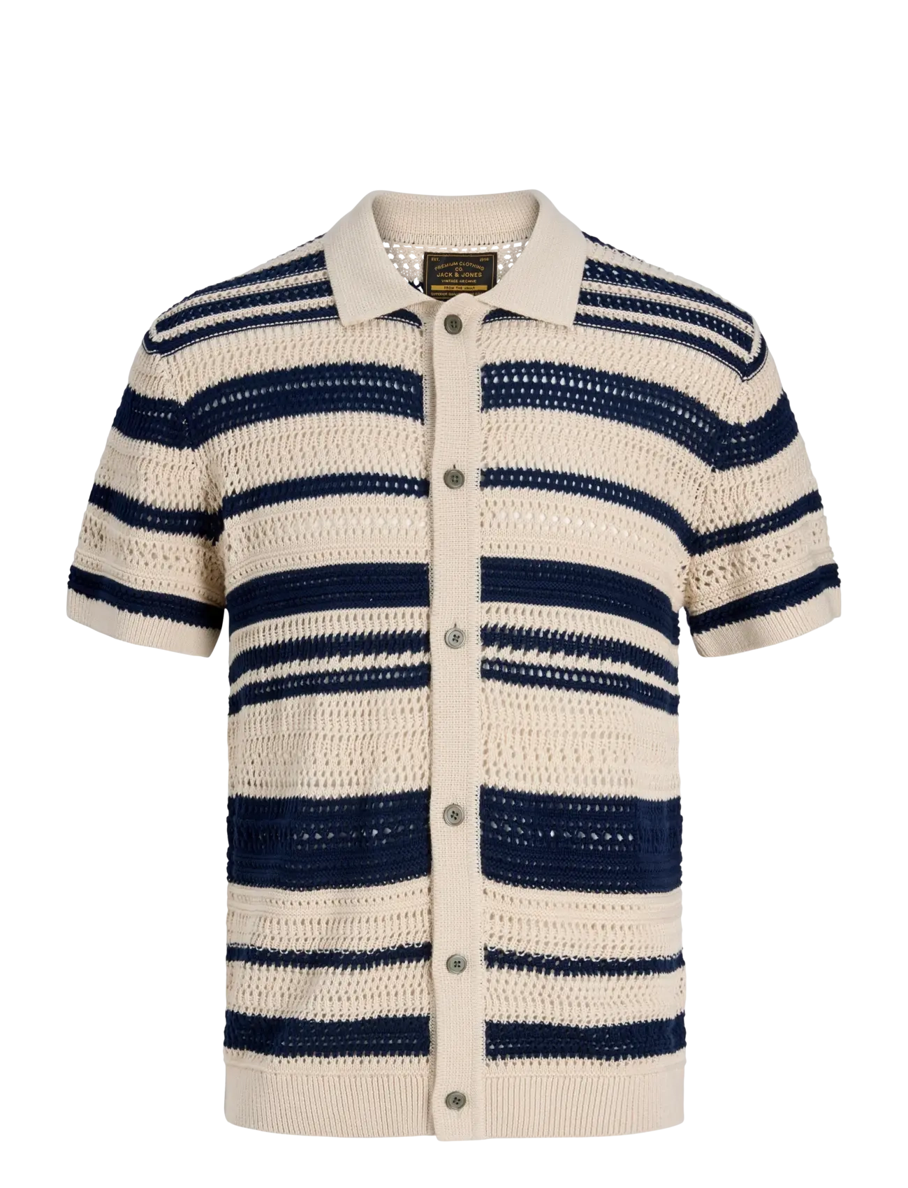 Jack & Jones JPRBLUHAMILTON BUTTON THROUGH POLO SS - Swetry - PAGEANT BLUE / multi