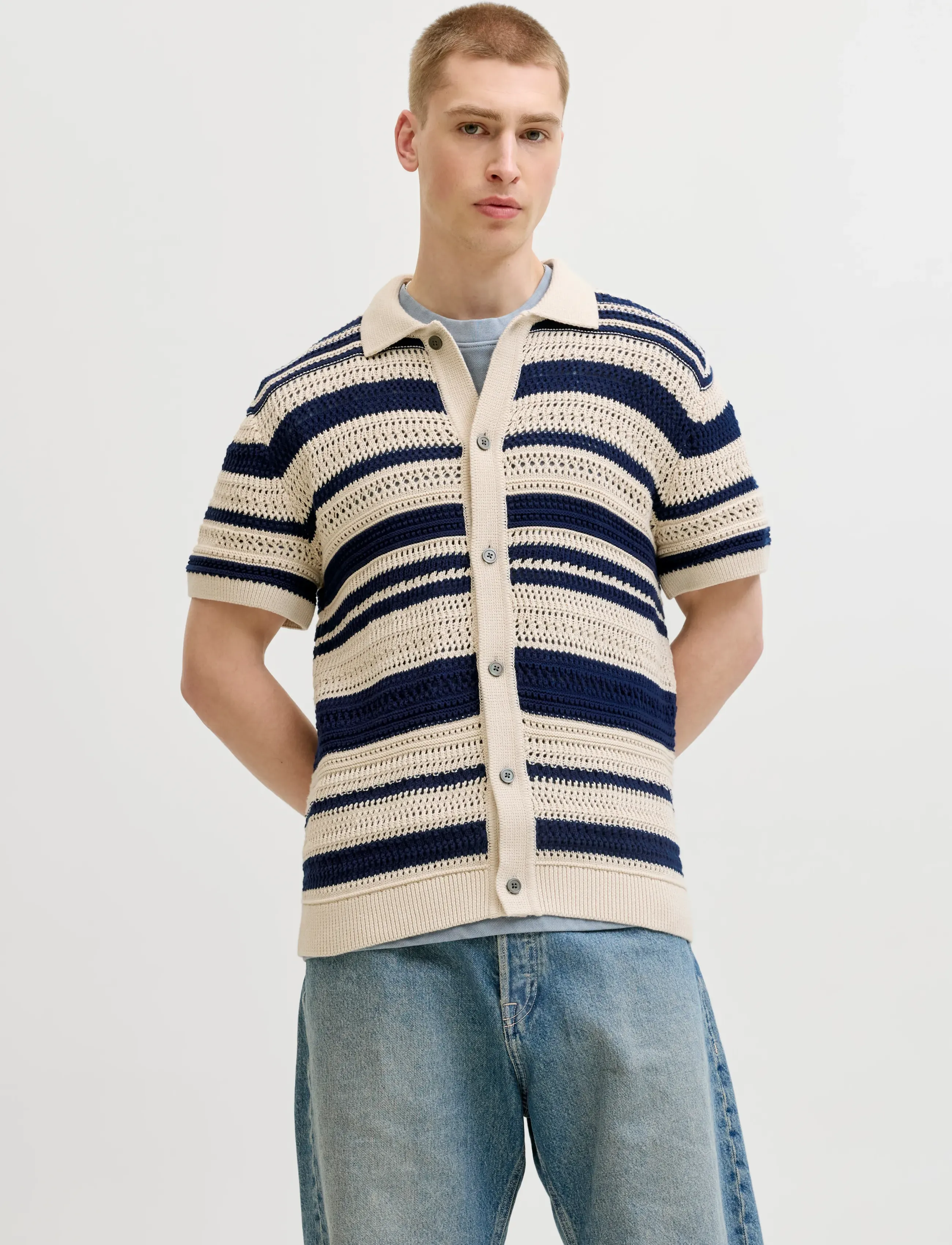 JACK & JONES Jprbluhamilton Button Through Polo Ss pikéer herr – bild 2