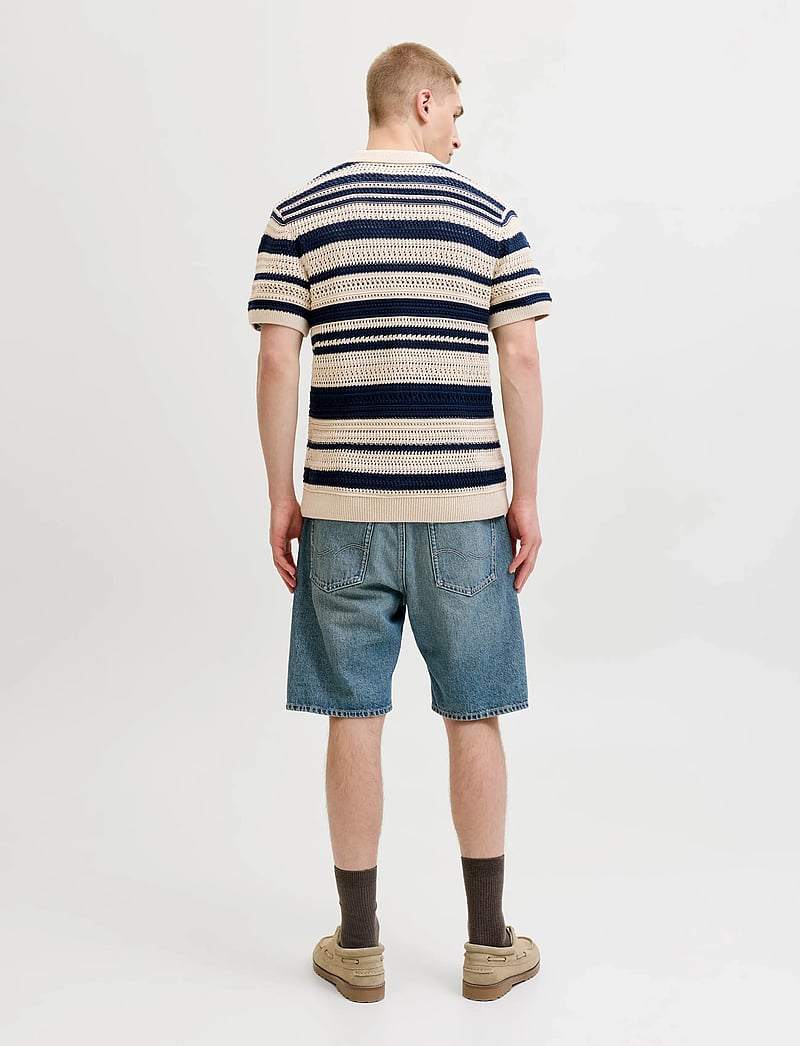 Jack & Jones - JPRBLUHAMILTON BUTTON THROUGH POLO SS - gestrickte polohemden - pageant blue - 2