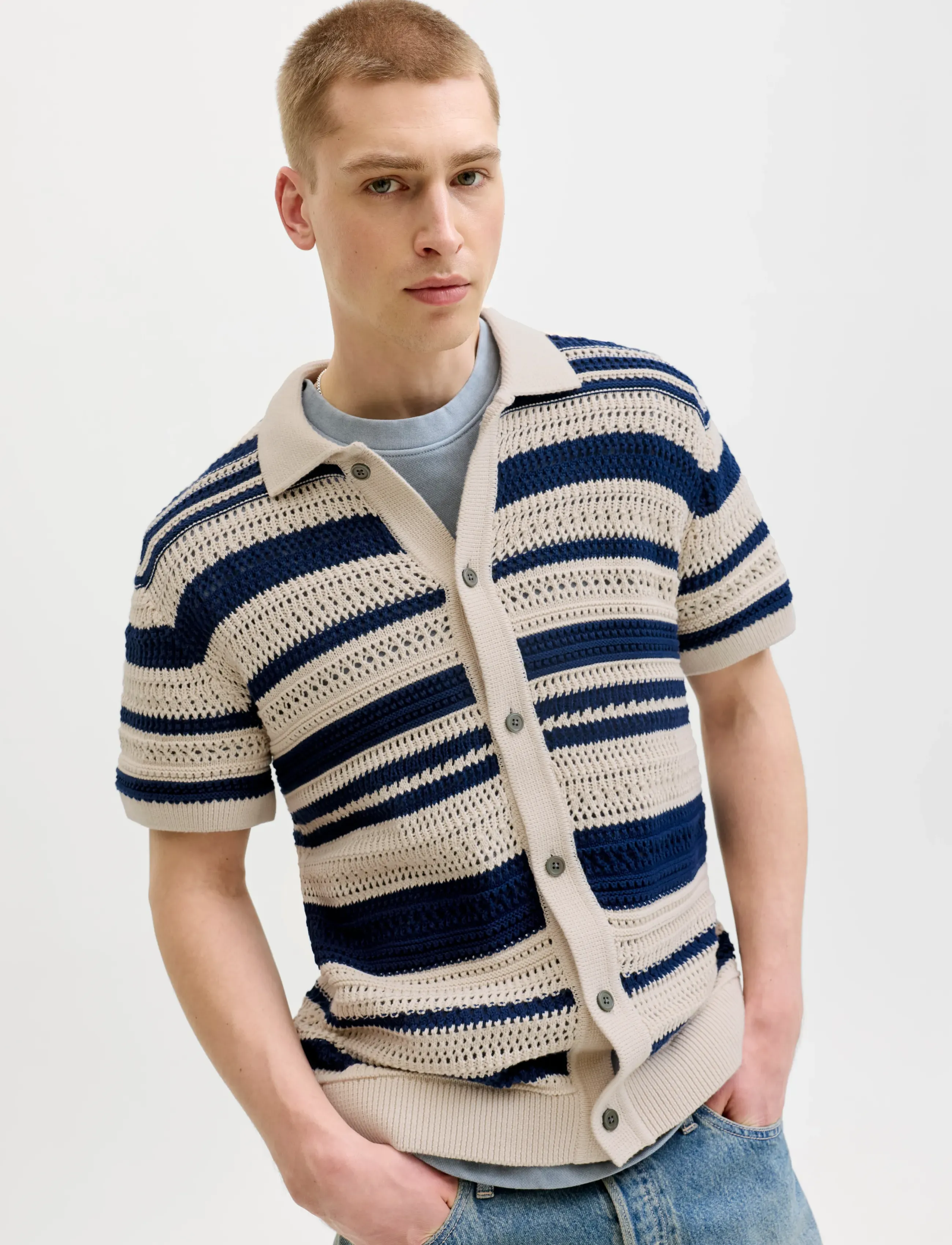 Jack & Jones - JPRBLUHAMILTON BUTTON THROUGH POLO SS - madalaimad hinnad - pageant blue - 5
