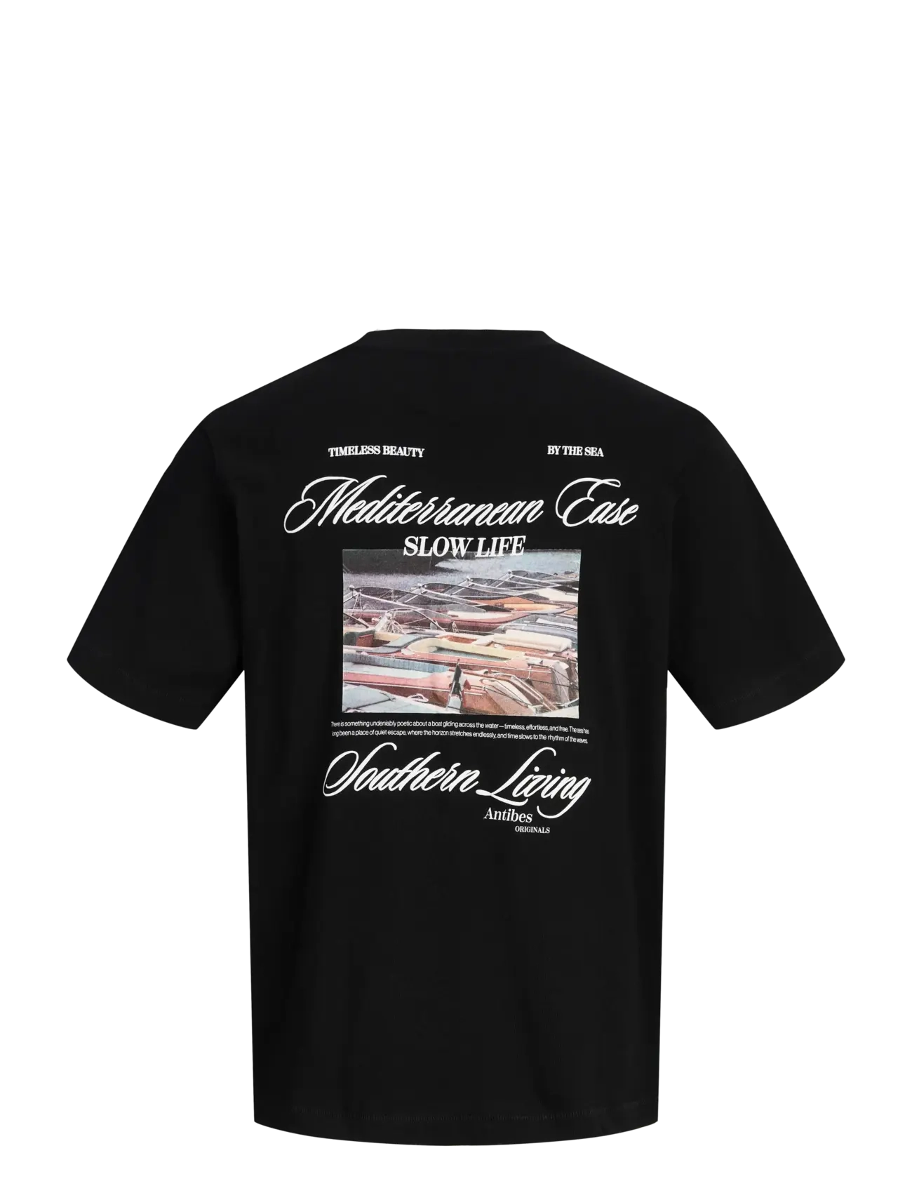 Jack & Jones - JORCASSIS PHOTO BACK TEE SS CREW NECK - kortärmade t-shirts - black - 2