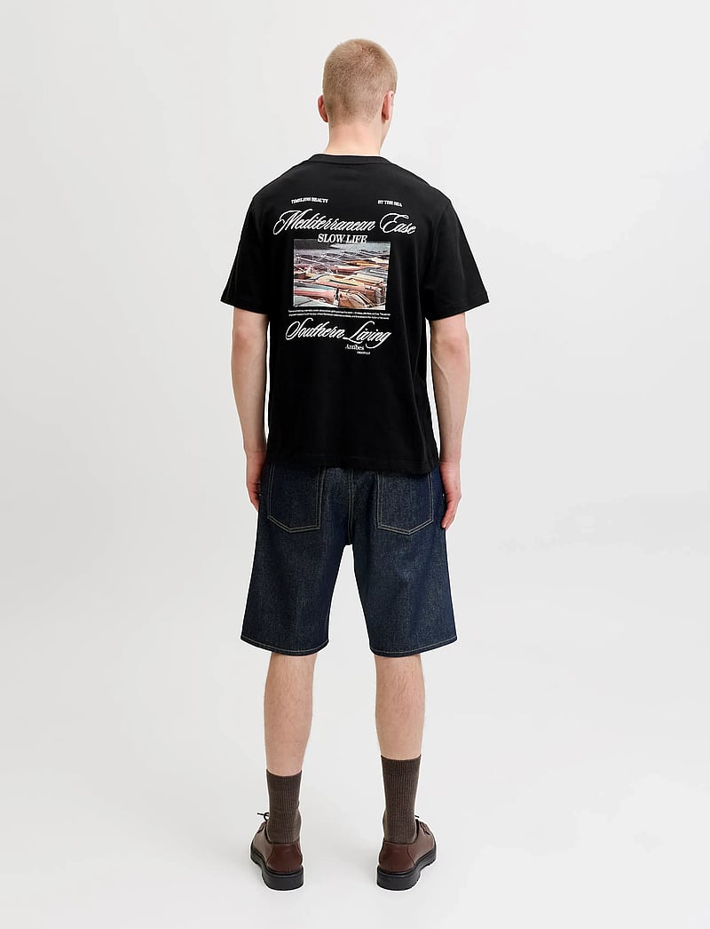 Jack & Jones - JORCASSIS PHOTO BACK TEE SS CREW NECK - kurzärmelig - black - 3