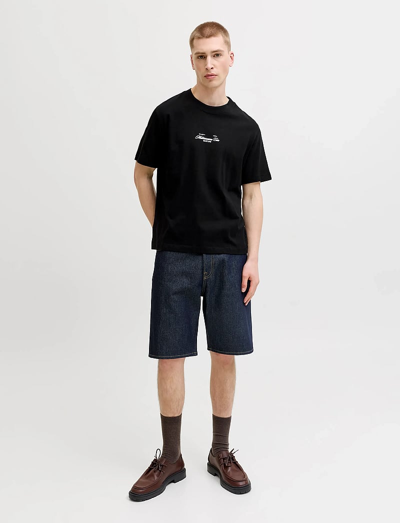 Jack & Jones - JORCASSIS PHOTO BACK TEE SS CREW NECK - kurzärmelig - black - 4