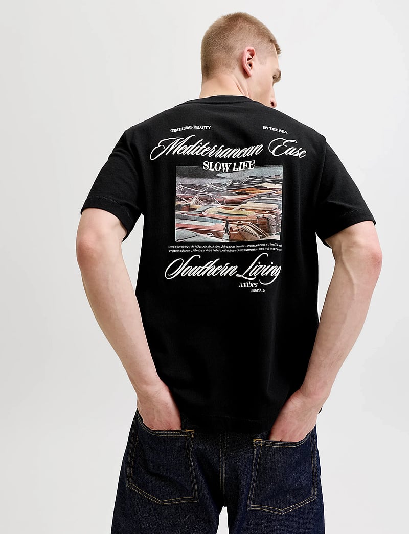 Jack & Jones - JORCASSIS PHOTO BACK TEE SS CREW NECK - kurzärmelig - black - 5