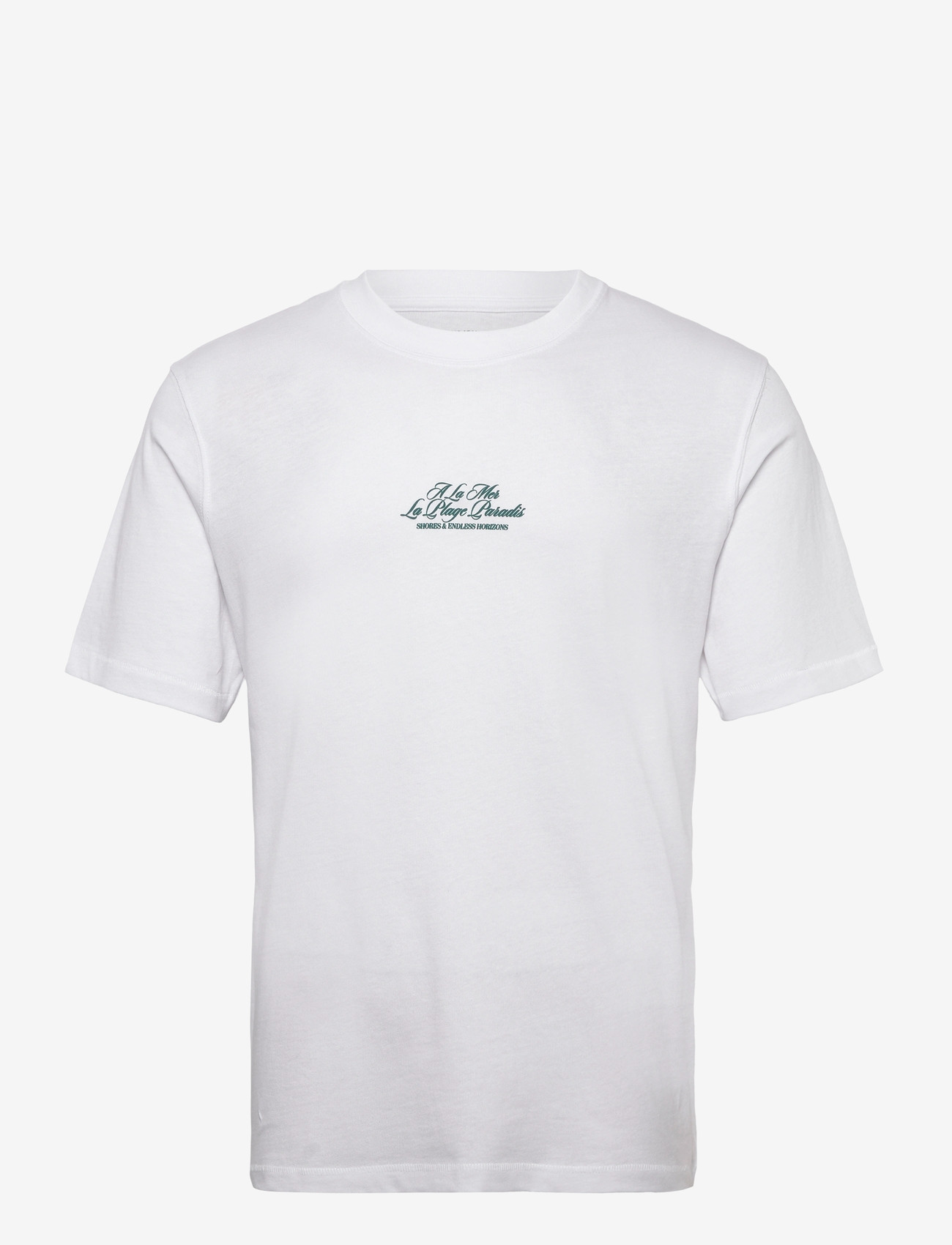 Jack & Jones - JORCASSIS PHOTO BACK TEE SS CREW NECK - kortærmede t-shirts - bright white - 0