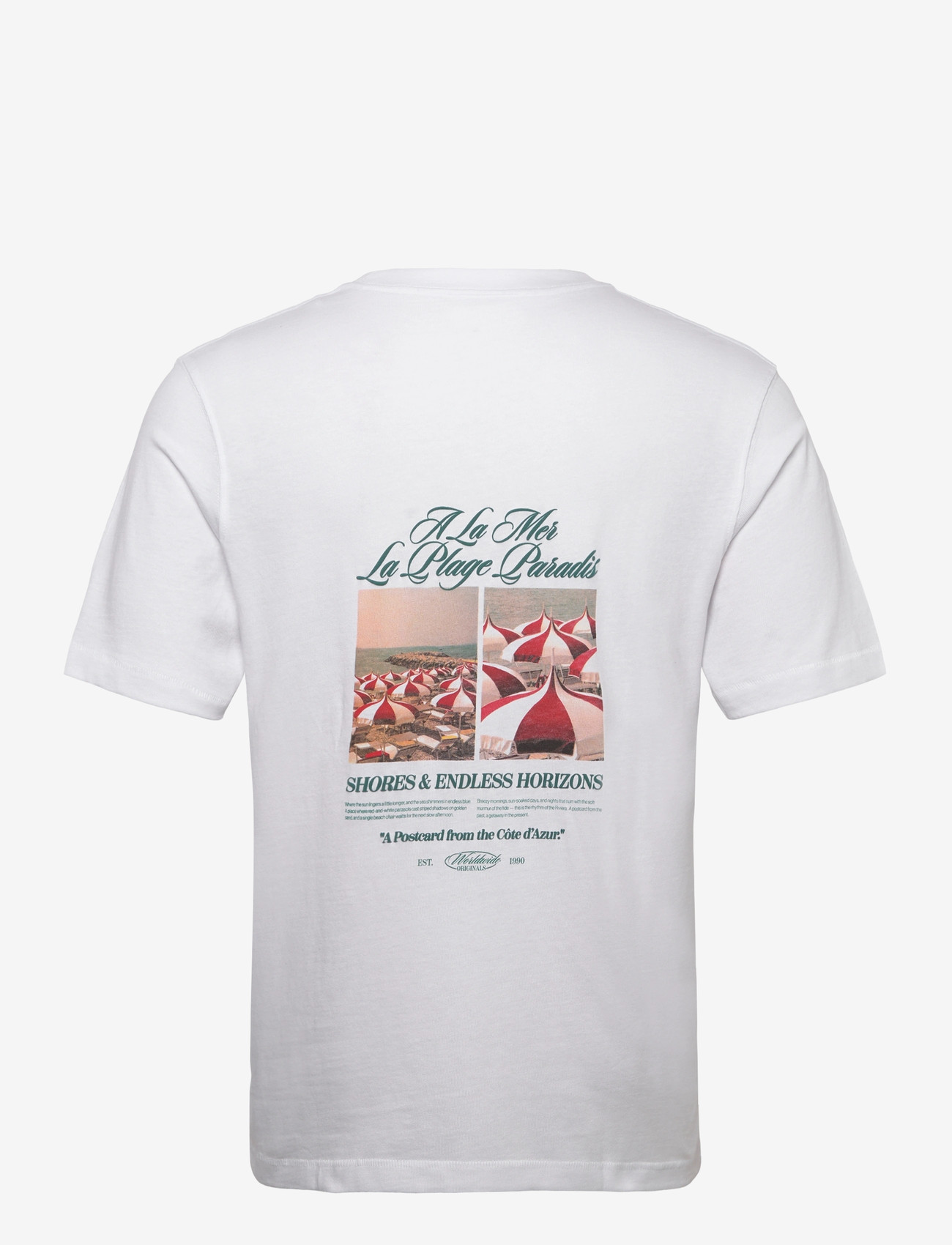 Jack & Jones - JORCASSIS PHOTO BACK TEE SS CREW NECK - kortærmede t-shirts - bright white - 1