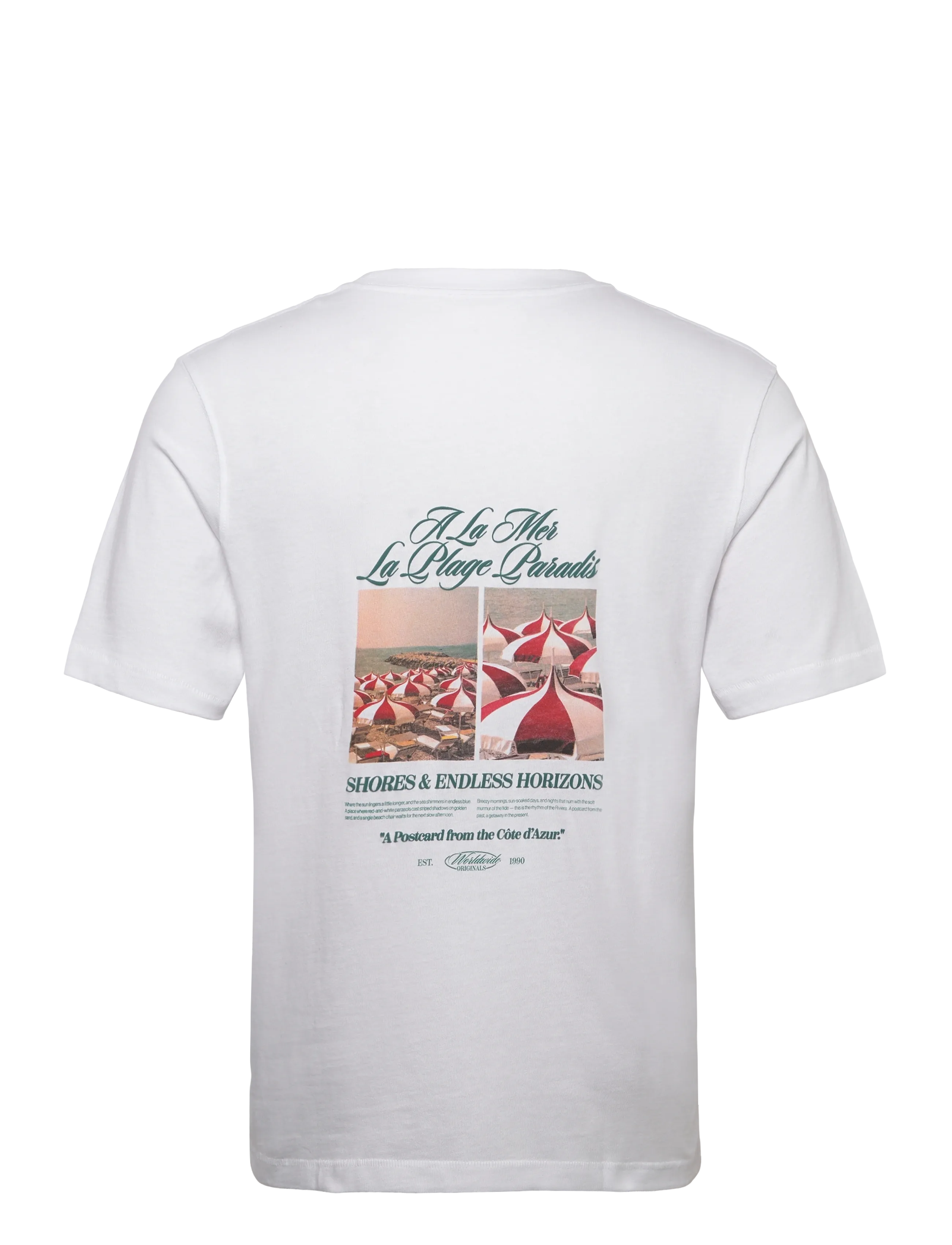 Jack & Jones - JORCASSIS PHOTO BACK TEE SS CREW NECK - short-sleeved t-shirts - bright white - 1