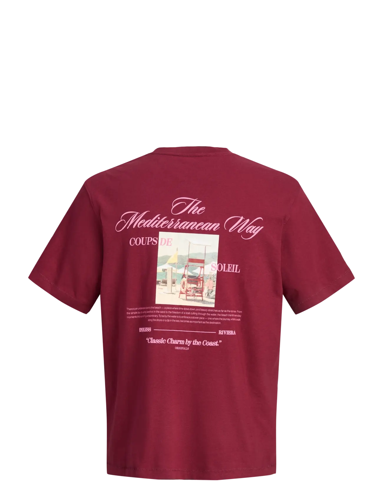 Jack & Jones - JORCASSIS PHOTO BACK TEE SS CREW NECK - short-sleeved t-shirts - cabernet - 2