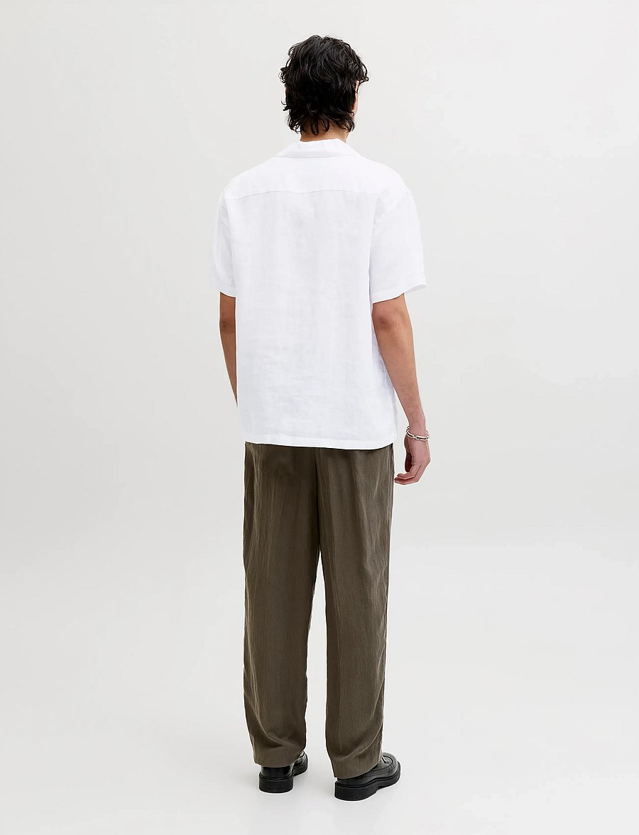 Jack & Jones - JPRBLALAWRENCE LINEN RESORT S/S SHIRT SN - leinenhemden - bright white - 2