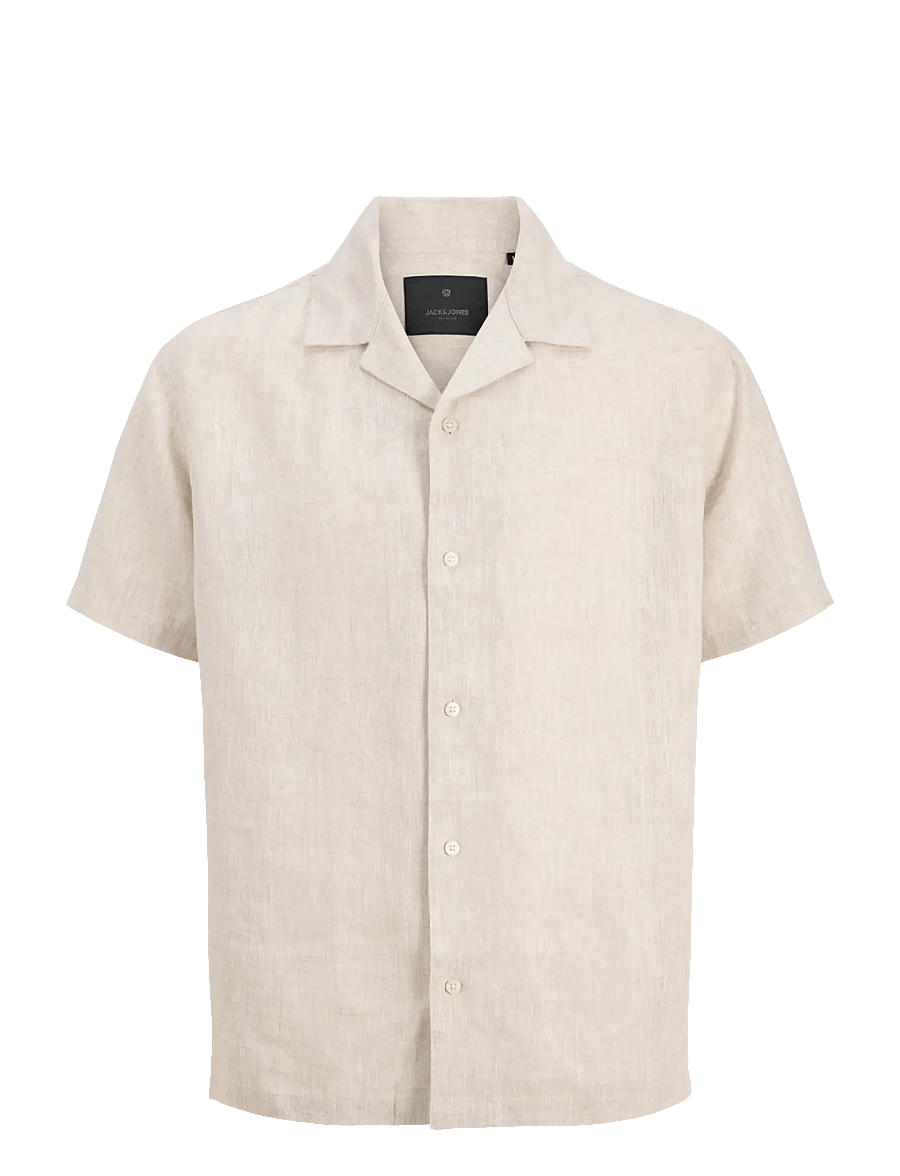 Jack & Jones - JPRBLALAWRENCE LINEN RESORT S/S SHIRT SN - leinenhemden - silver lining - 1