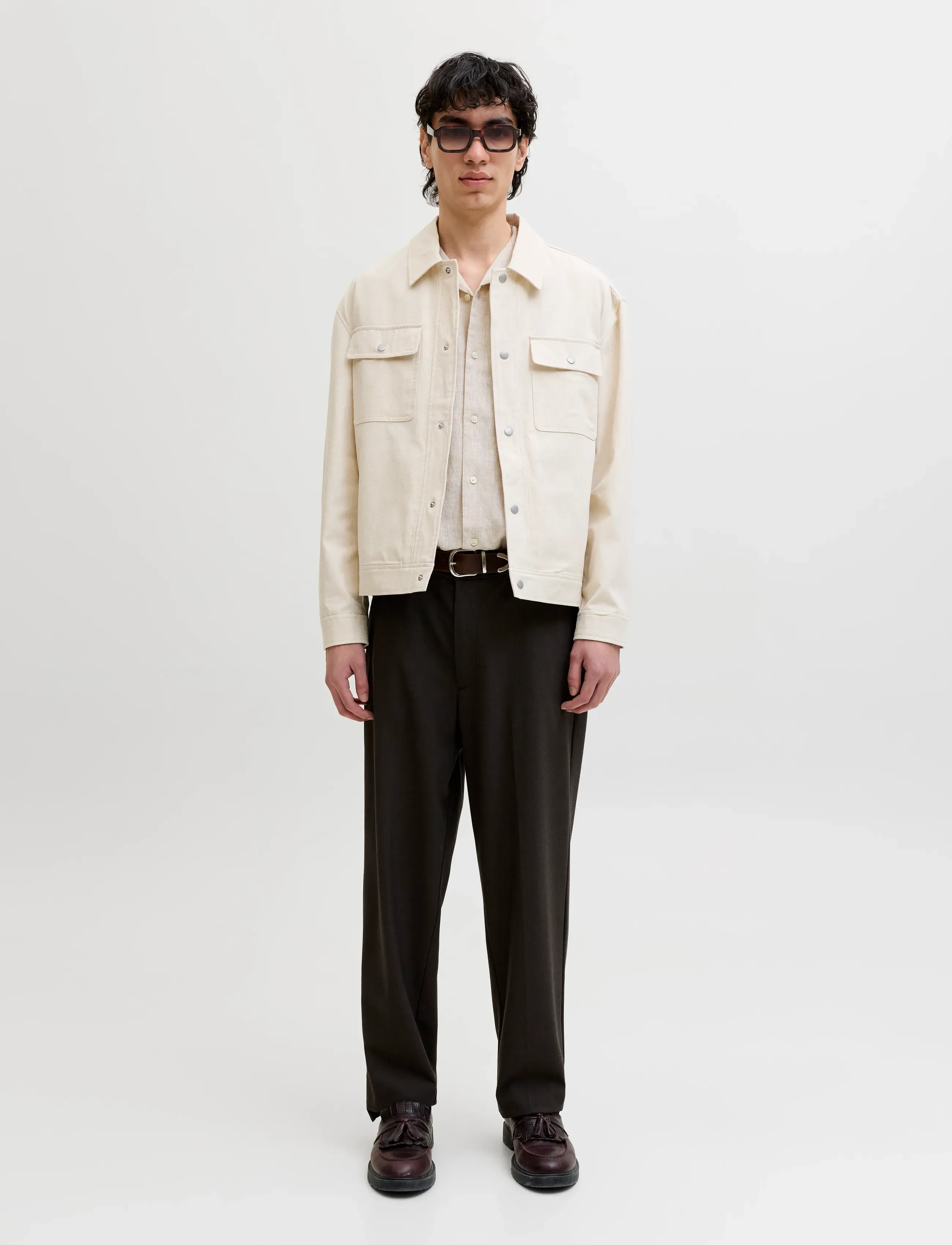 Jack & Jones - JPRBLALAWRENCE LINEN RESORT S/S SHIRT SN - hørskjorter - silver lining - 3