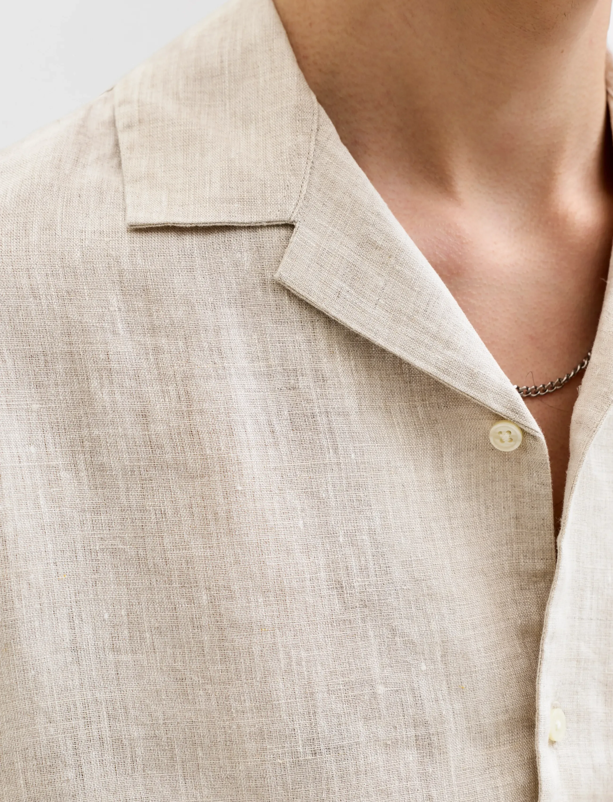 Jack & Jones - JPRBLALAWRENCE LINEN RESORT S/S SHIRT SN - linnen overhemden - silver lining - 5