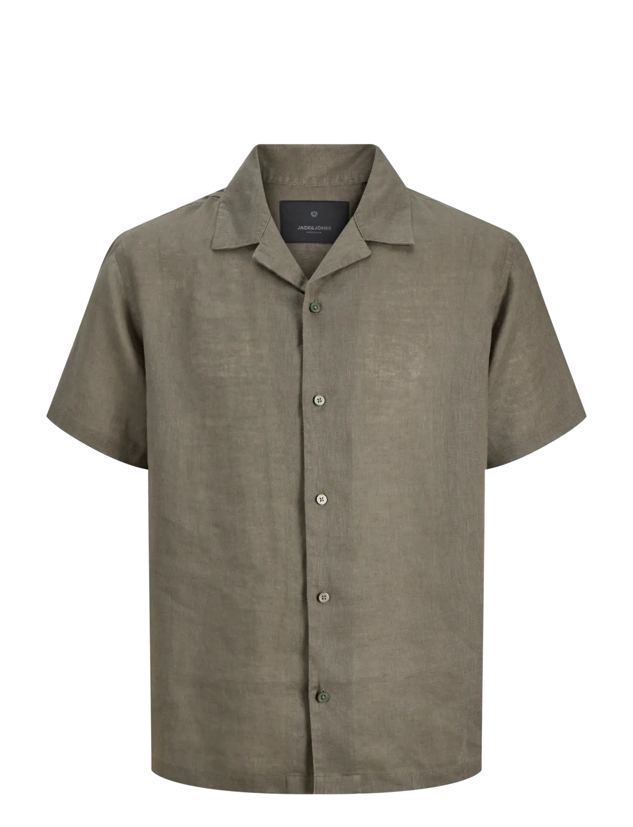 Jack & Jones JPRBLALAWRENCE LINEN RESORT S/S SHIRT SN - Kläder - SMOKEY OLIVE / khaki/green