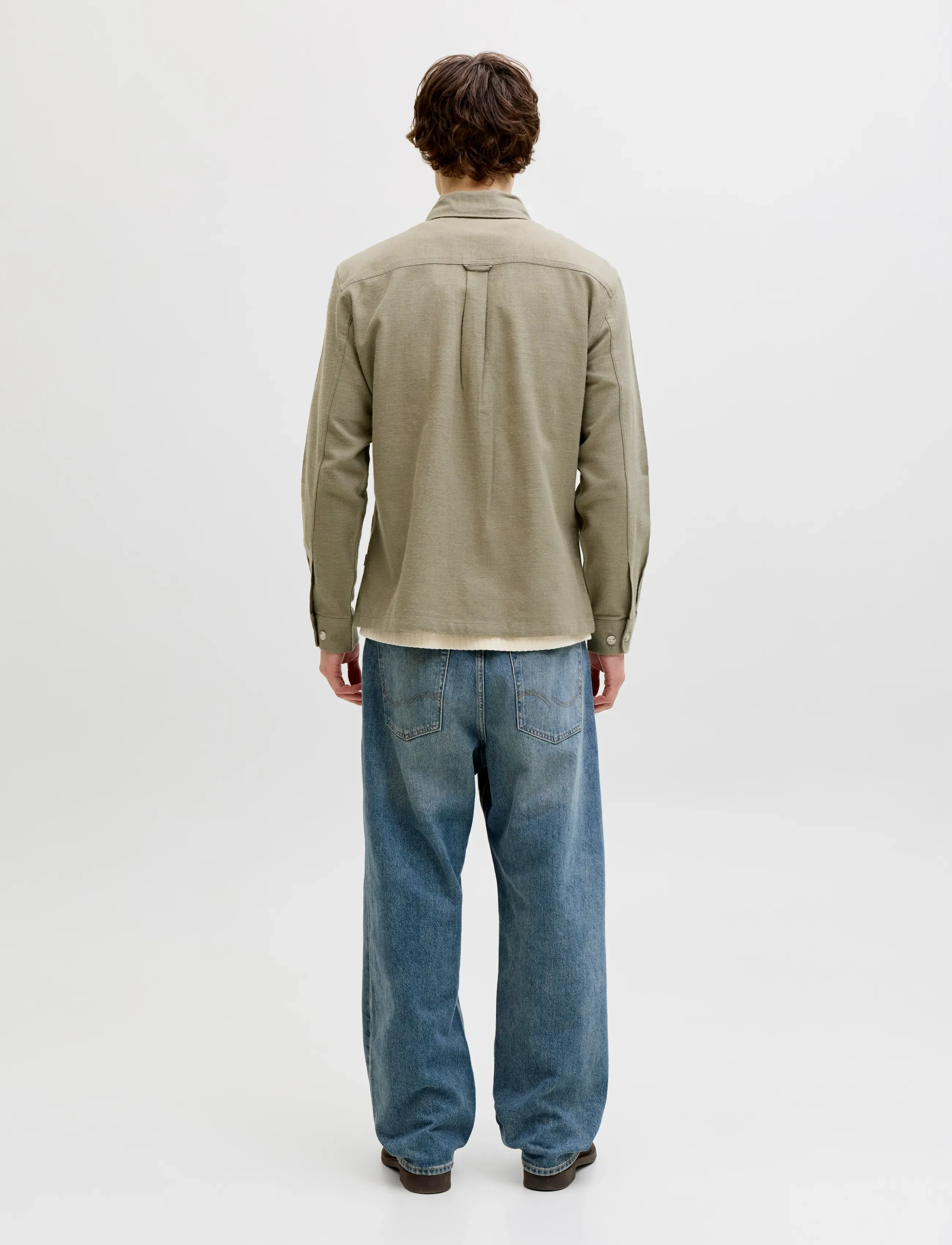 Jack & Jones - JPRBLURAYLE LINEN BLEND ZIP LS SHIRT SMU - kollektioner - mermaid - 2