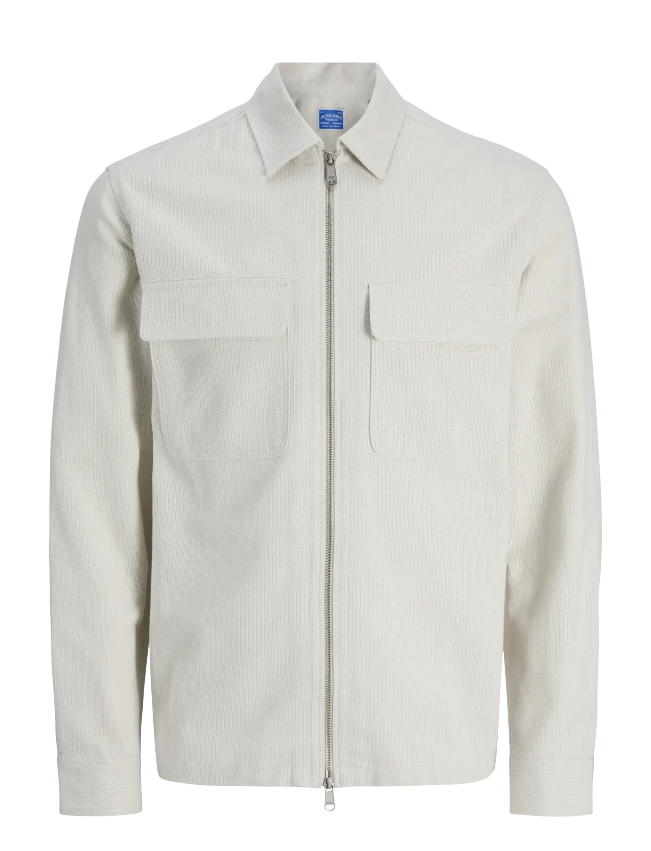 Jack & Jones - JPRBLURAYLE LINEN BLEND ZIP LS SHIRT SMU - autumn clothing - moonstruck - 1