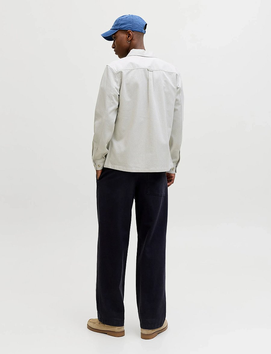 Jack & Jones - JPRBLURAYLE LINEN BLEND ZIP LS SHIRT SMU - kollektionen - moonstruck - 2