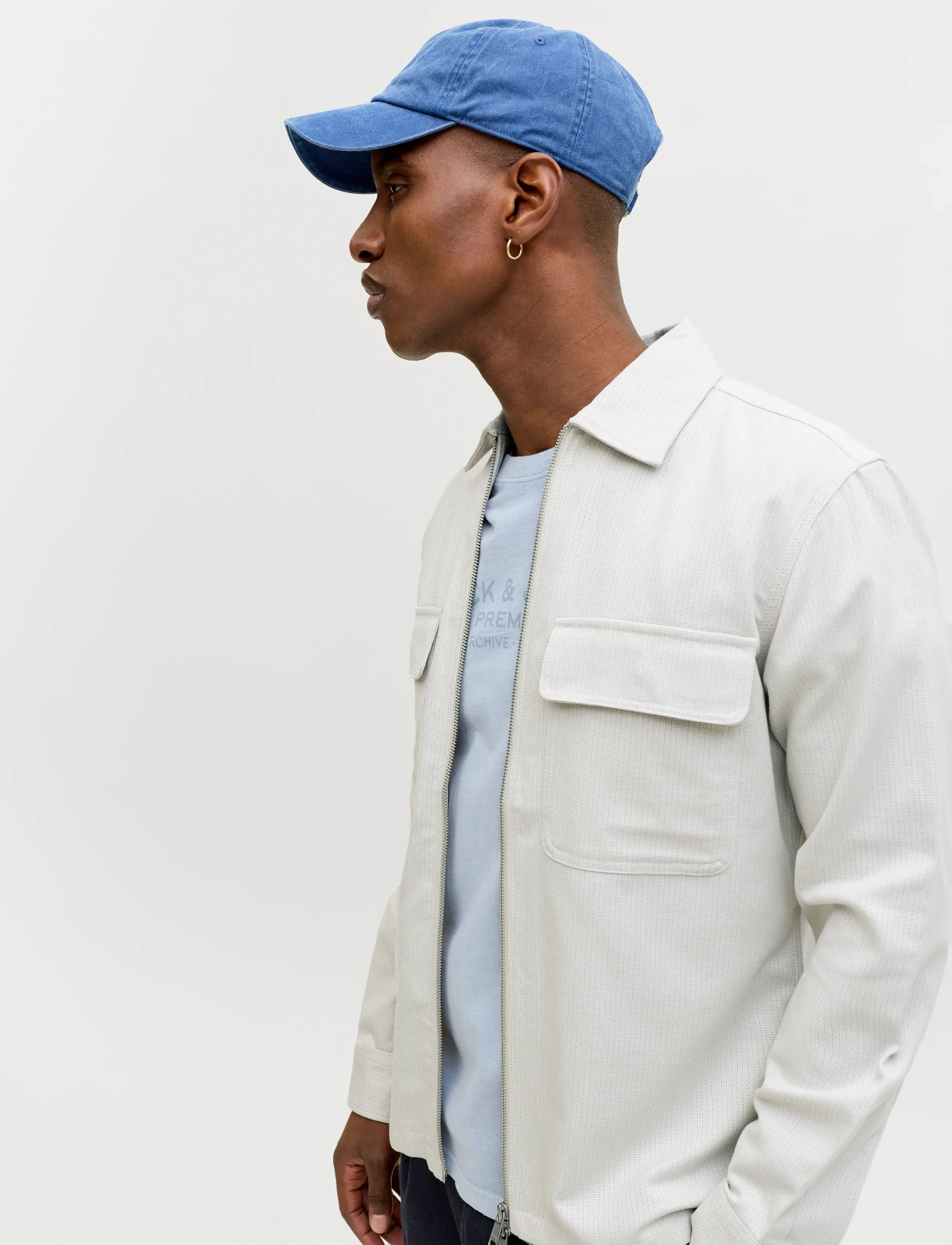 Jack & Jones - JPRBLURAYLE LINEN BLEND ZIP LS SHIRT SMU - collections - moonstruck - 4