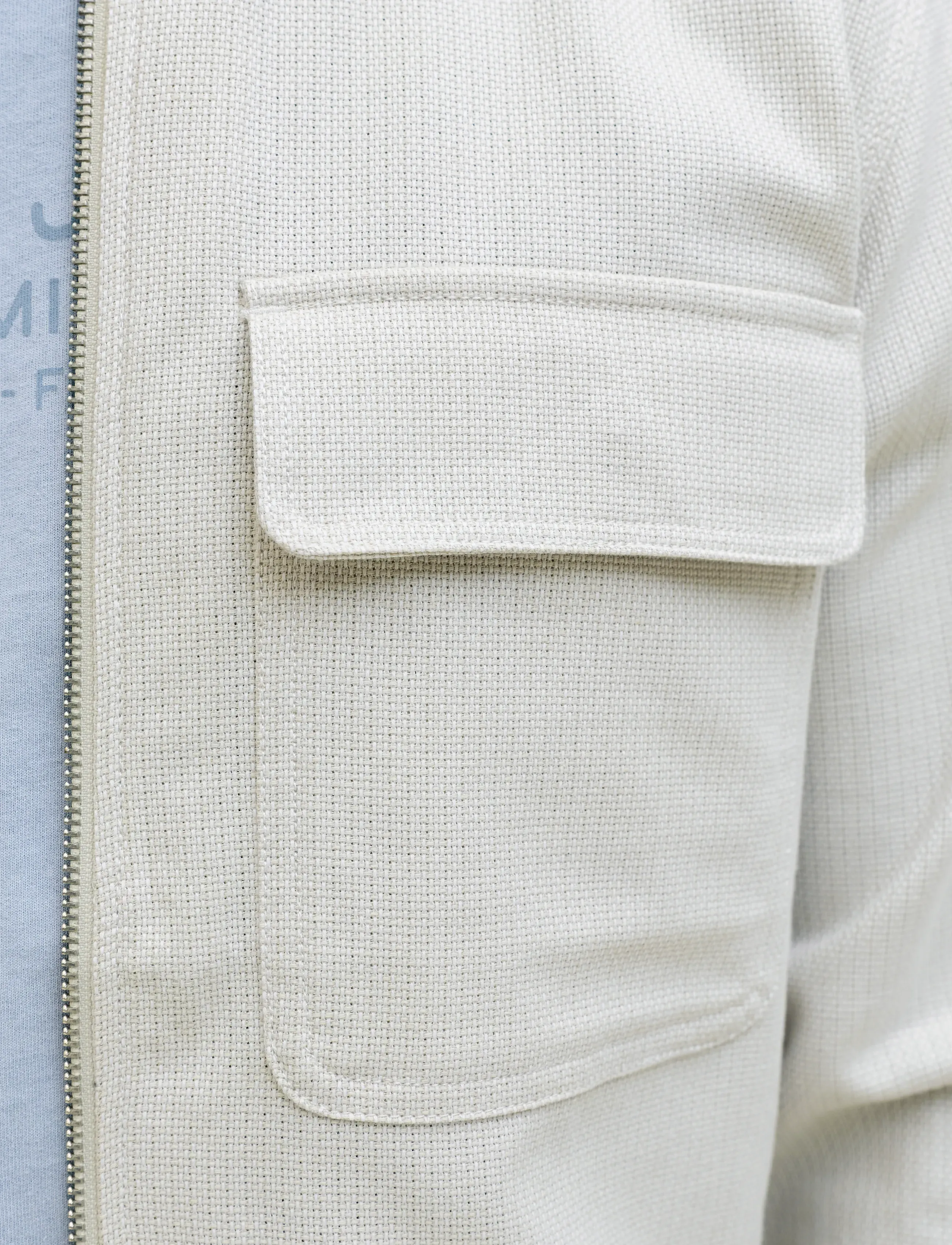 Jack & Jones - JPRBLURAYLE LINEN BLEND ZIP LS SHIRT SMU - collections - moonstruck - 5