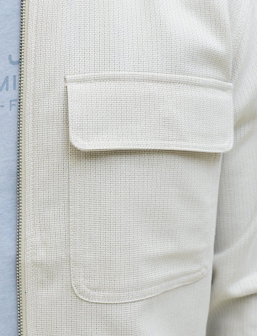 Jack & Jones - JPRBLURAYLE LINEN BLEND ZIP LS SHIRT SMU - kollektionen - moonstruck - 5
