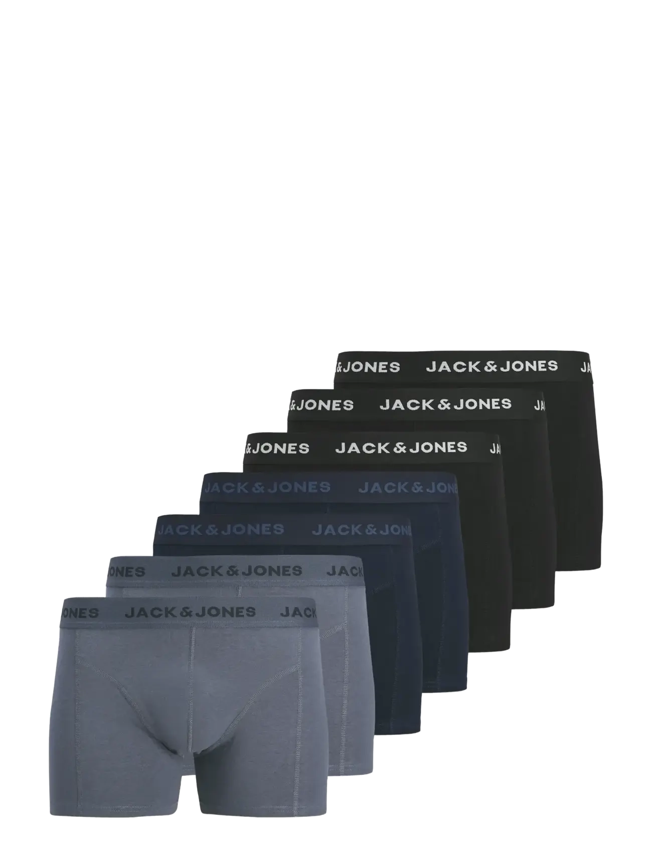 JACK & JONES Jacjeremiah Solid Trunks 7 Pack Schwarz - XXL - Herren