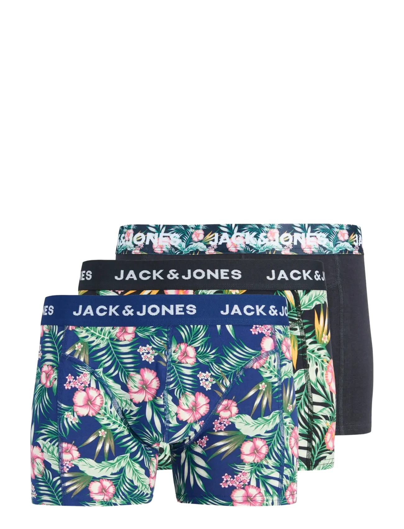 JACSEAN FLOWER TRUNKS 3 PACK STYD - DARK NAVY