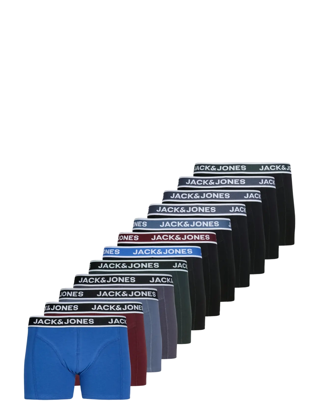 JACTROY SOLID TRUNKS 12 PACK STYD - BLACK