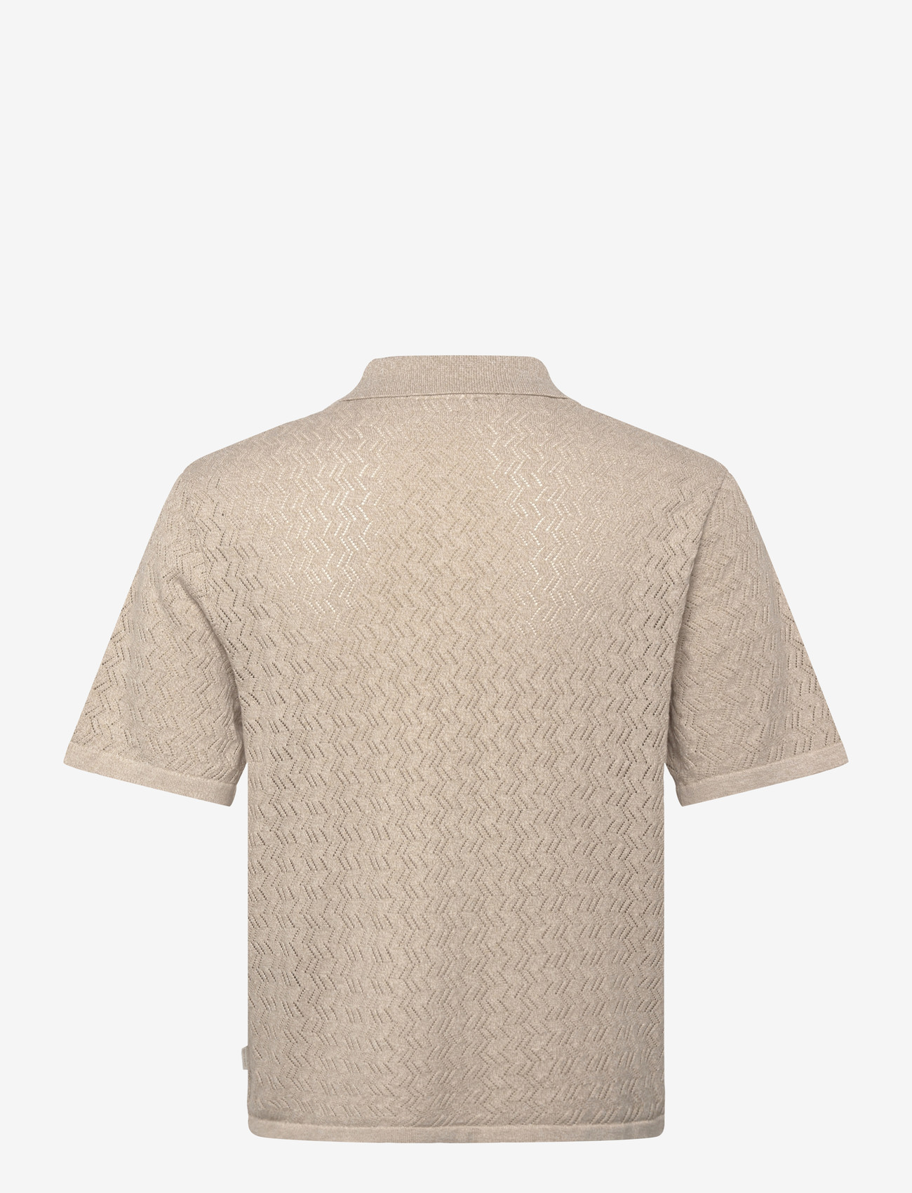Jack & Jones - JORTYLER KNIT SS SPLIT NECK POLO SN - kootud polosärgid - feather gray - 1