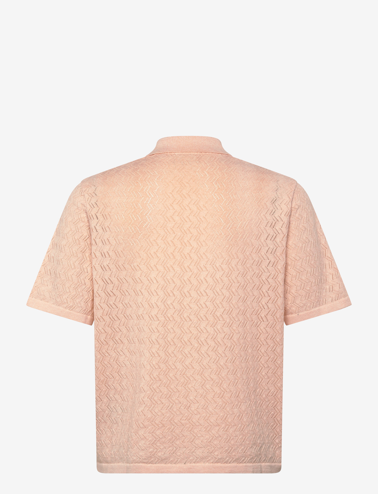 Jack & Jones - JORTYLER KNIT SS SPLIT NECK POLO SN - kootud polosärgid - peach melba - 1