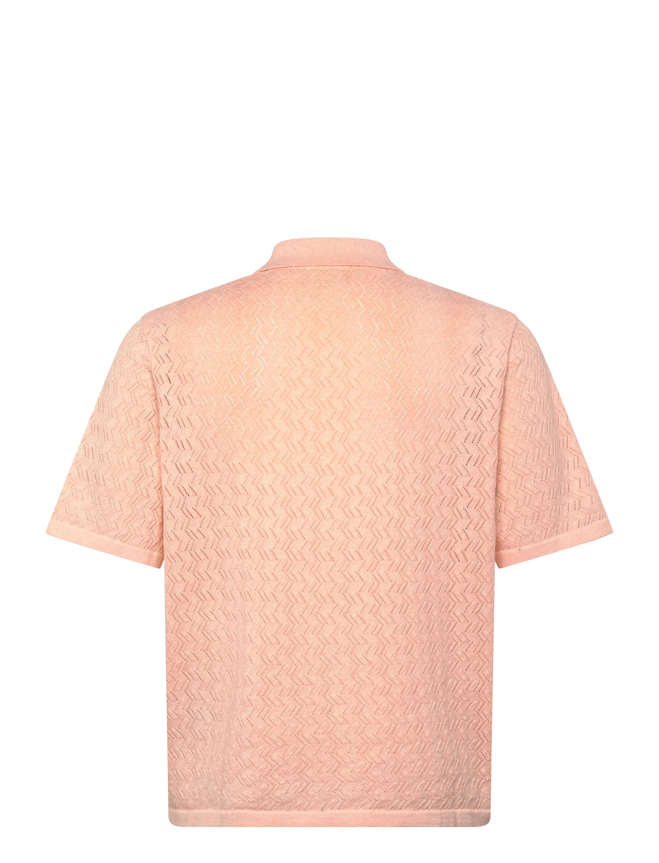 Jack & Jones - JORTYLER KNIT SS SPLIT NECK POLO SN - knitted polos - peach melba - 1