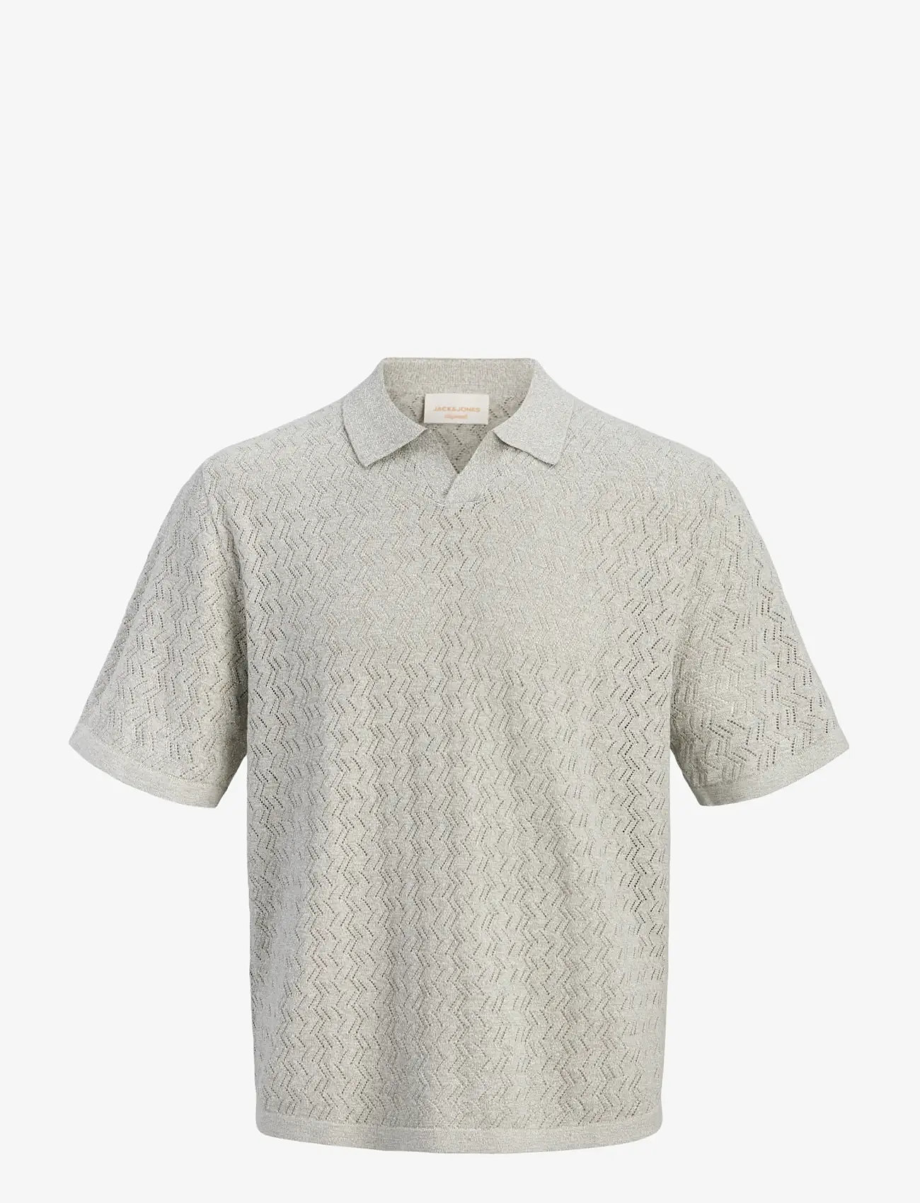Jack & Jones - JORTYLER KNIT SS SPLIT NECK POLO SN - polostrik - seagrass - 1
