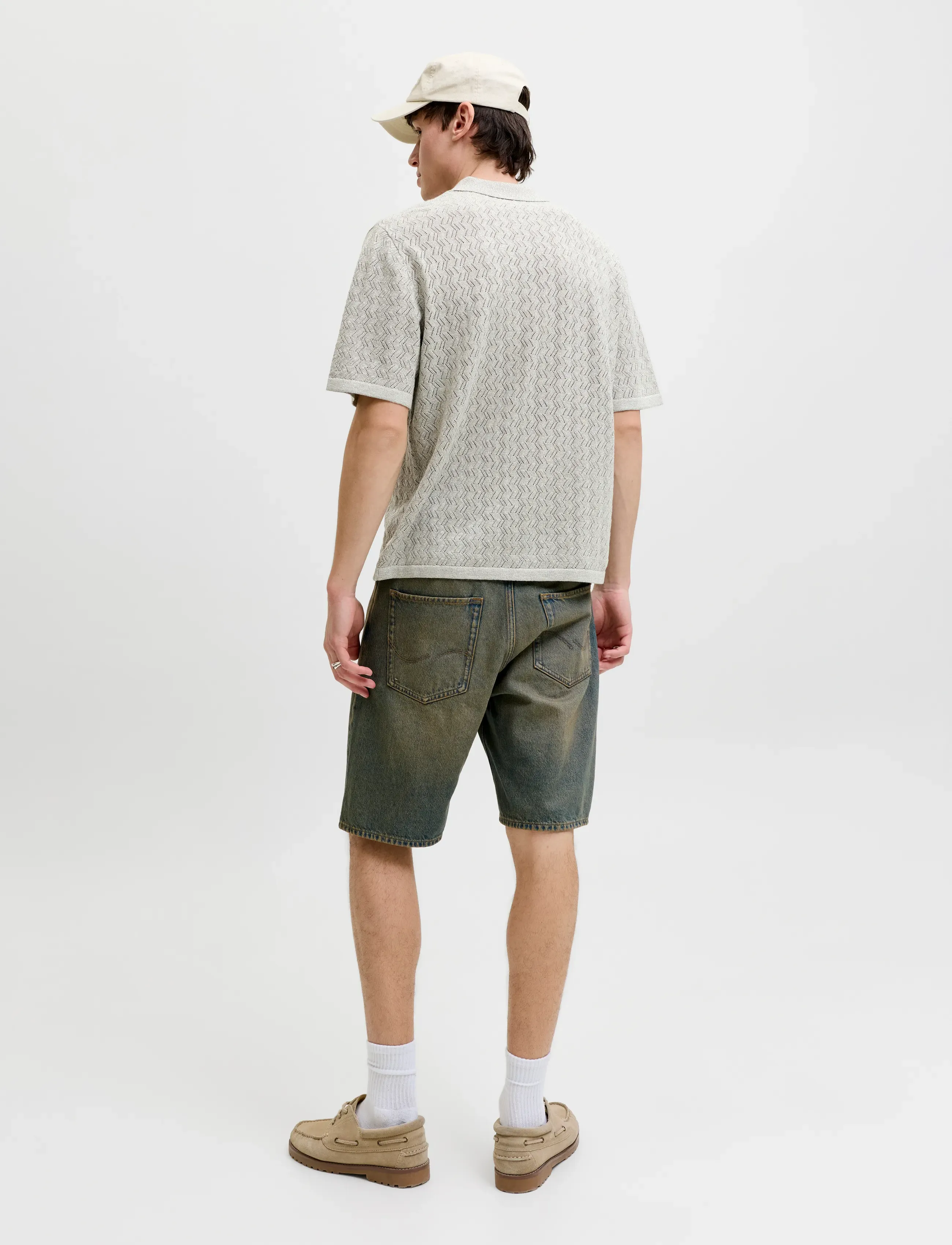 Jack & Jones - JORTYLER KNIT SS SPLIT NECK POLO SN - stickade pikéer - seagrass - 3