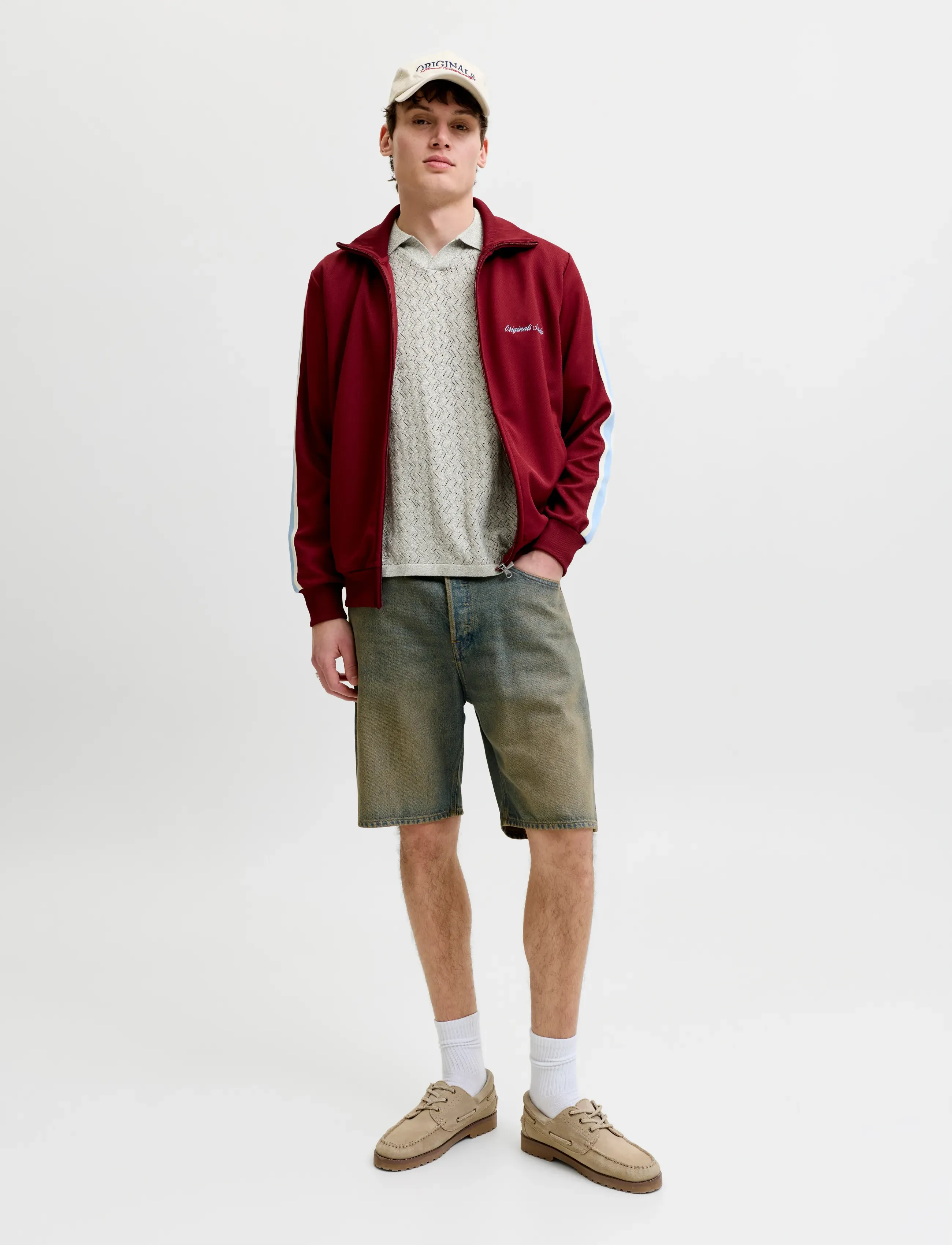 Jack & Jones - JORTYLER KNIT SS SPLIT NECK POLO SN - stickade pikéer - seagrass - 4