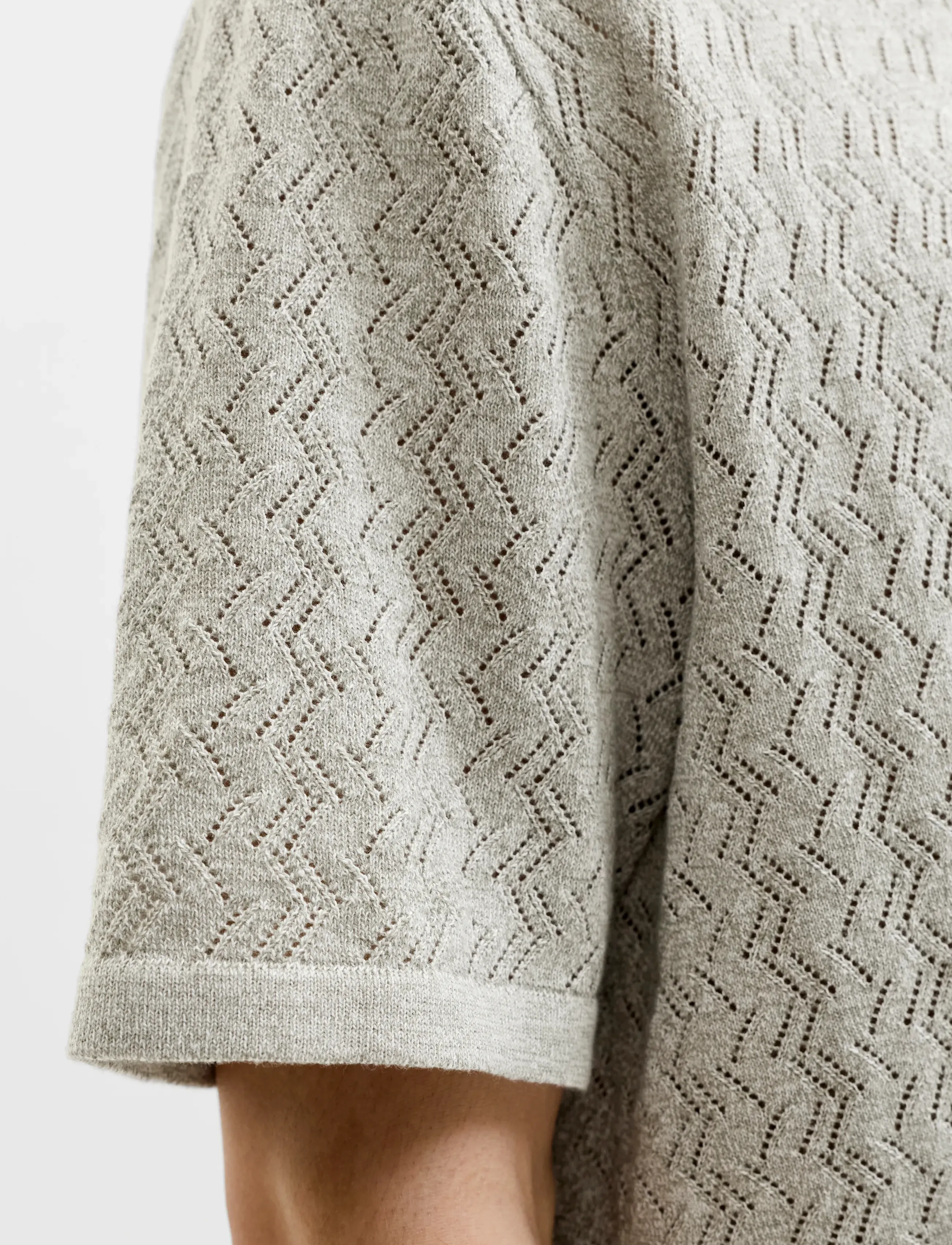 Jack & Jones - JORTYLER KNIT SS SPLIT NECK POLO SN - stickade pikéer - seagrass - 5