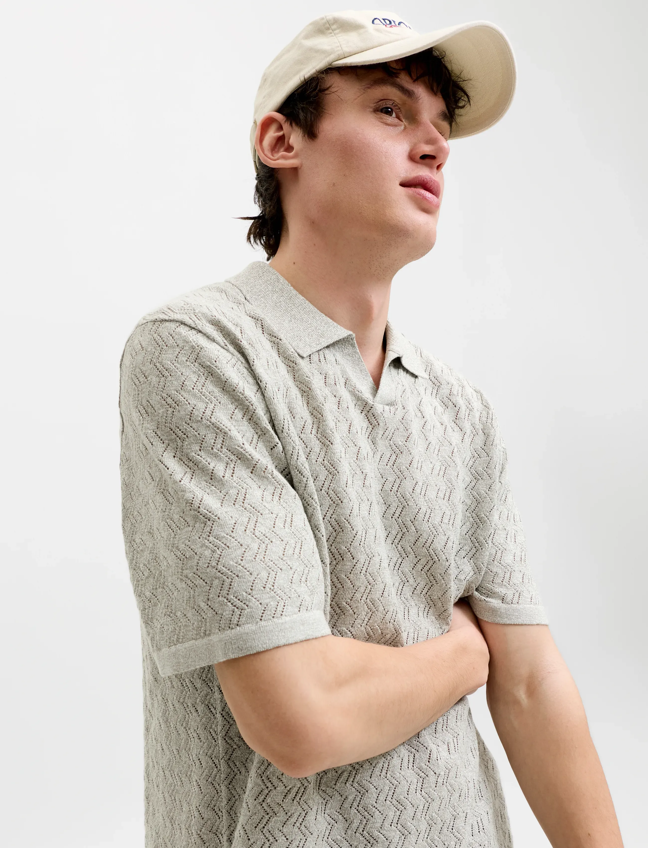 JACK & JONES Jortyler Knit Ss Split Neck Polo Sn pikéer herr – bild 5