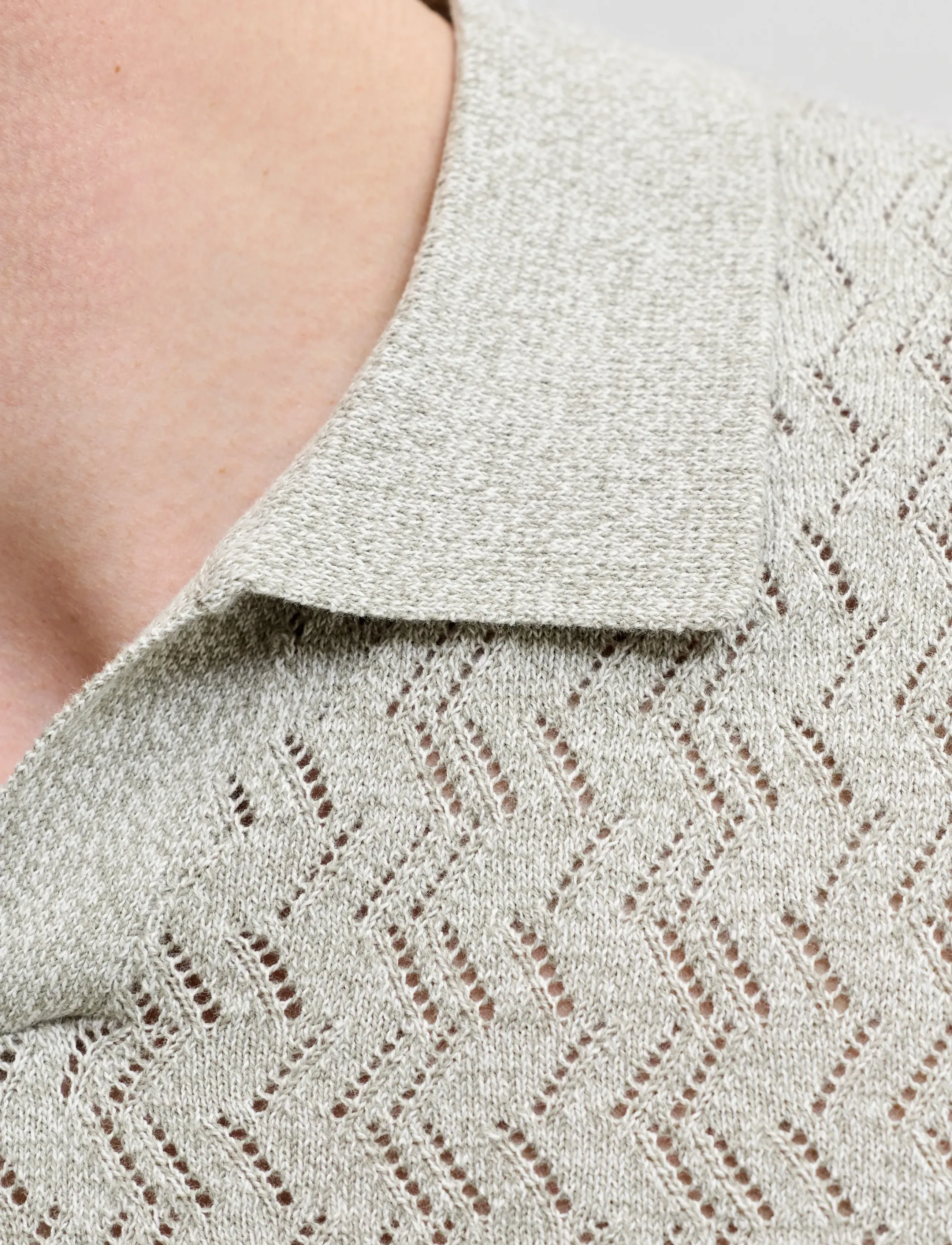 JACK & JONES Jortyler Knit Ss Split Neck Polo Sn pikéer herr – bild 6
