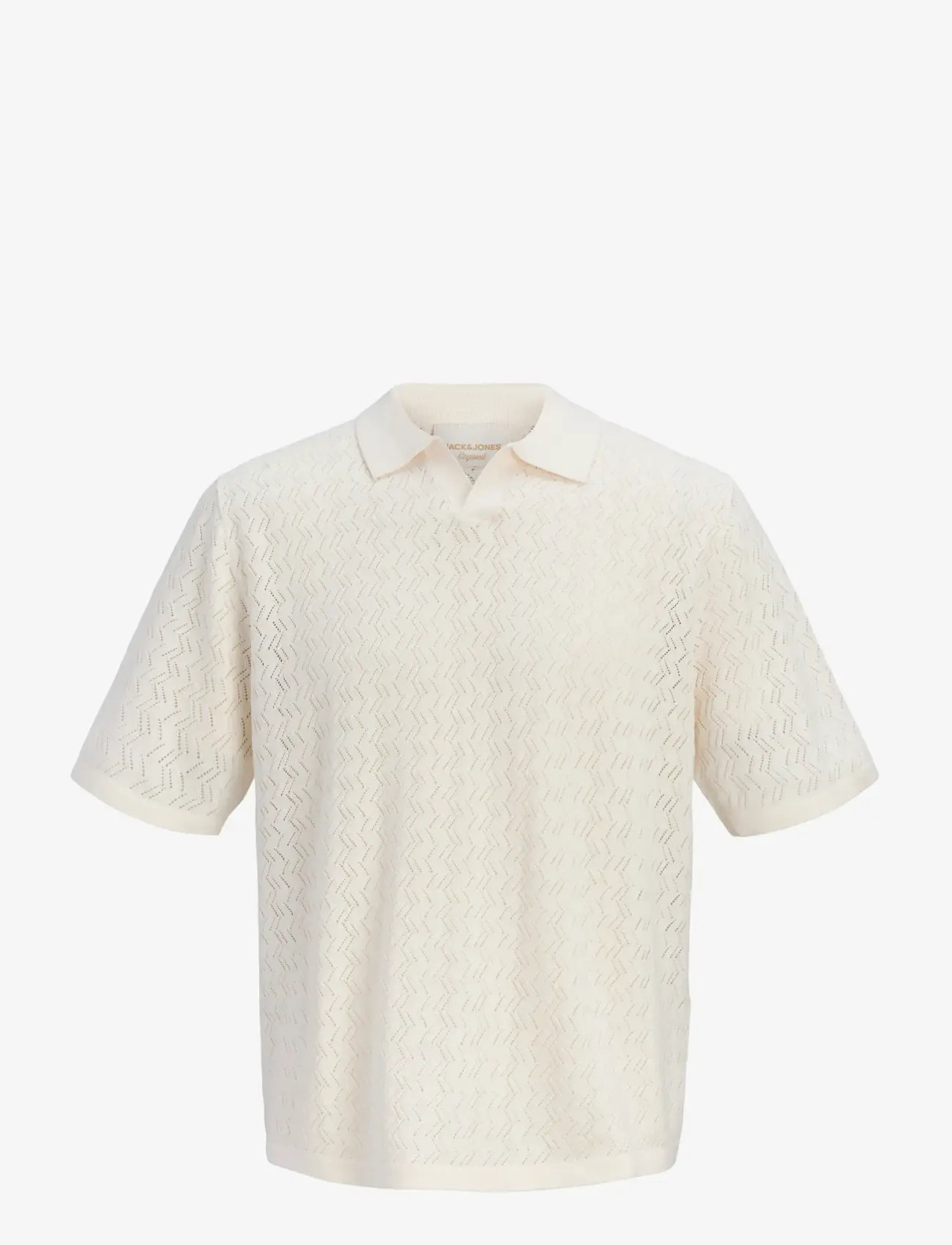 Jack & Jones - JORTYLER KNIT SS SPLIT NECK POLO SN - gestrickte polohemden - sea salt - 1