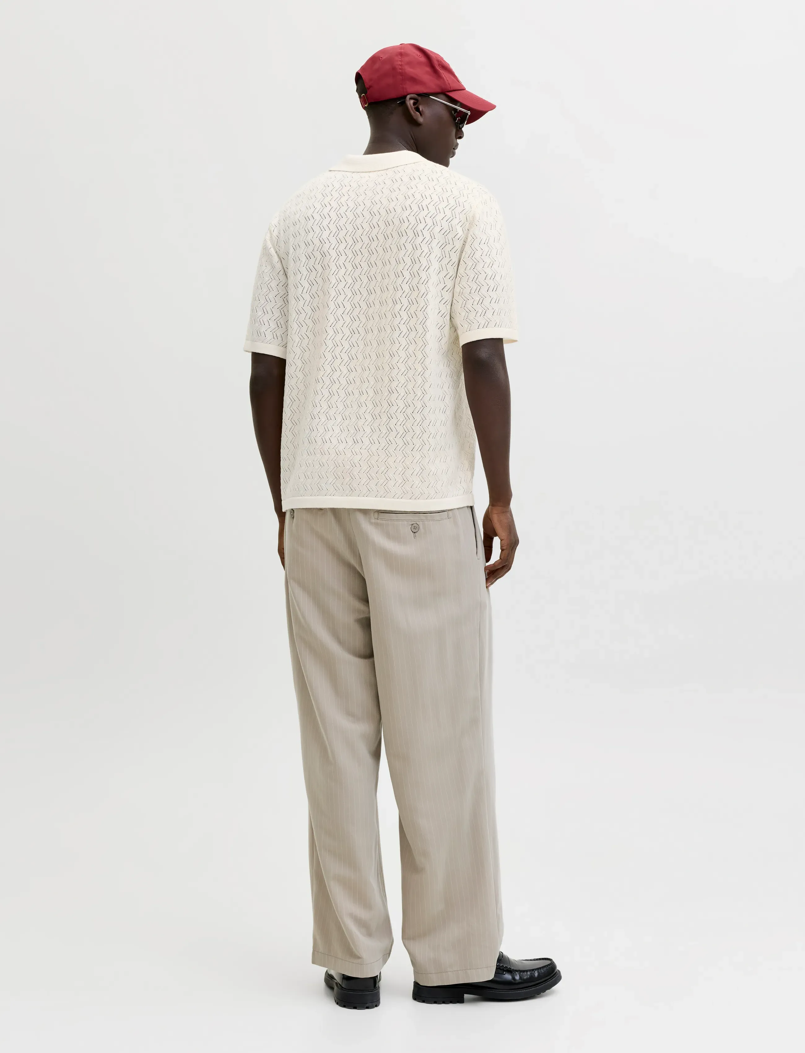 Jack & Jones - JORTYLER KNIT SS SPLIT NECK POLO SN - knitted polos - sea salt - 2
